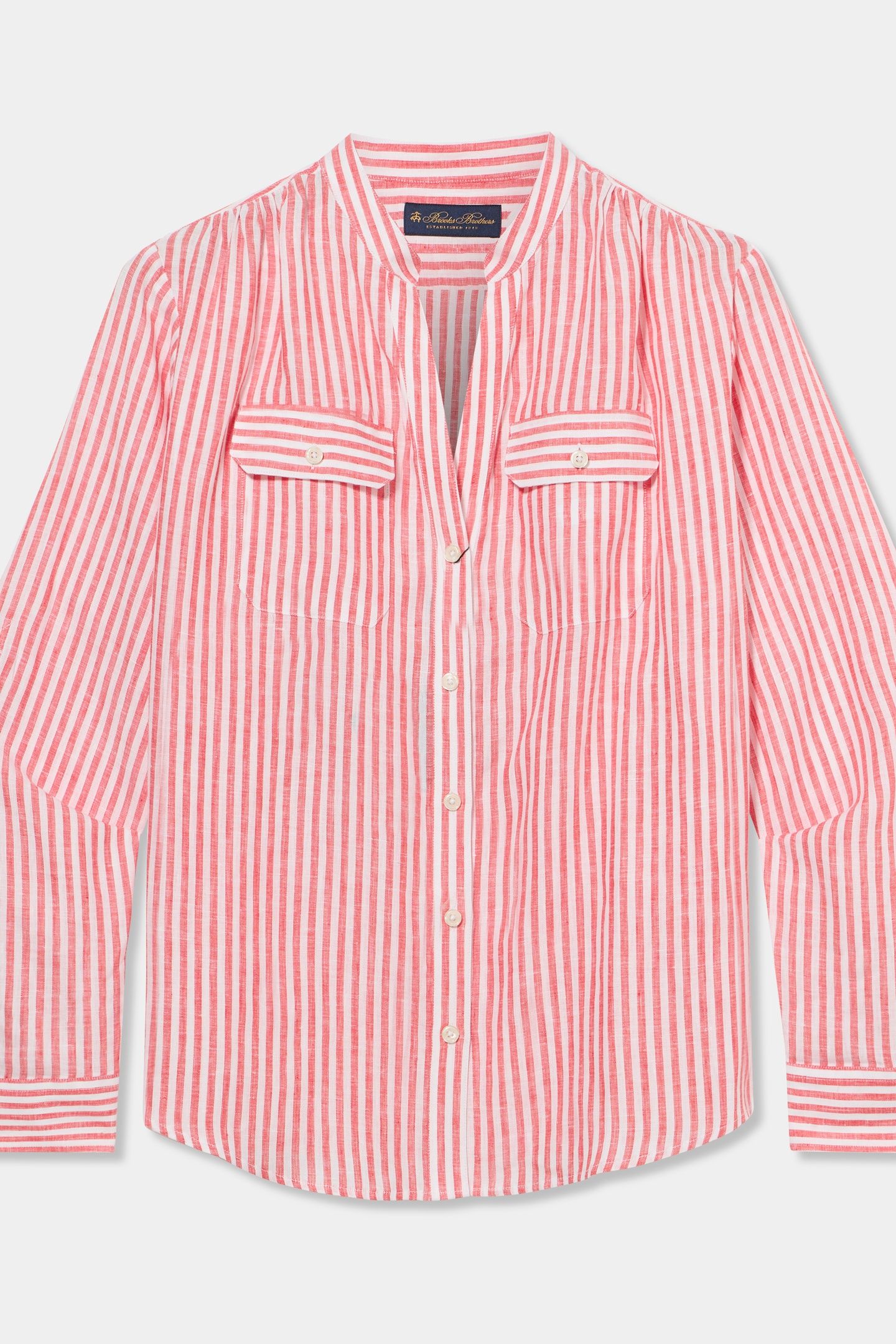 COREAN COLLAR SHIRT LINEN RED 3