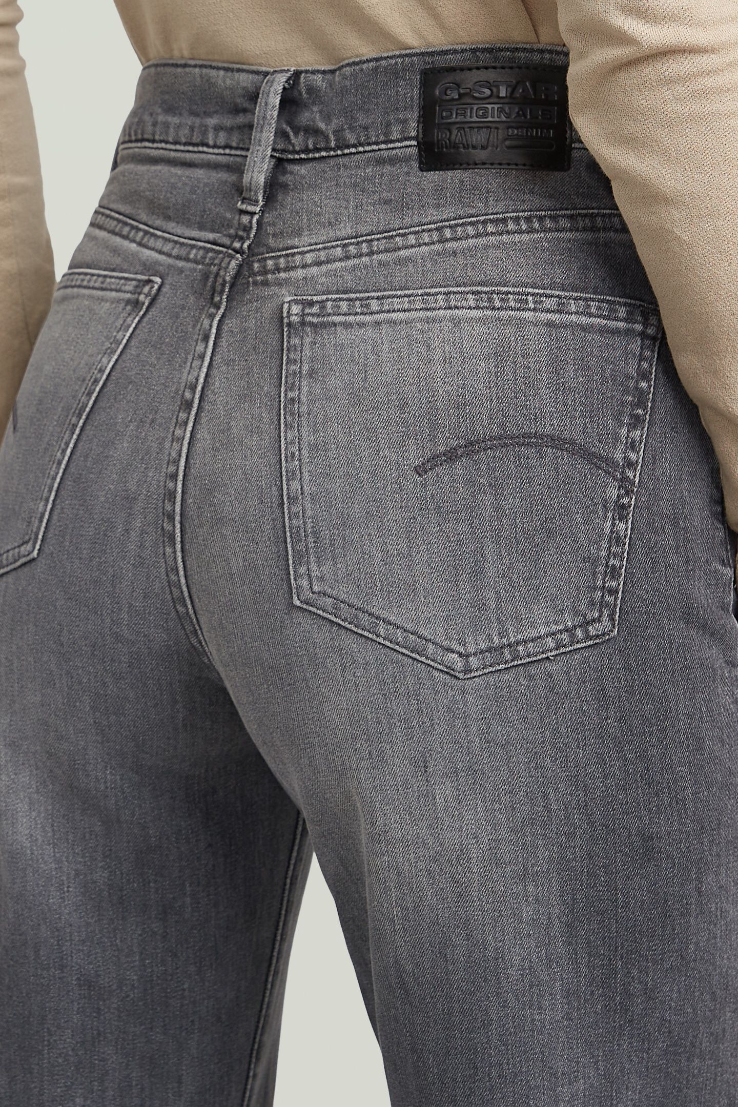 DECK ULTRA HIGH WIDE LEG  JEANS GREY 6