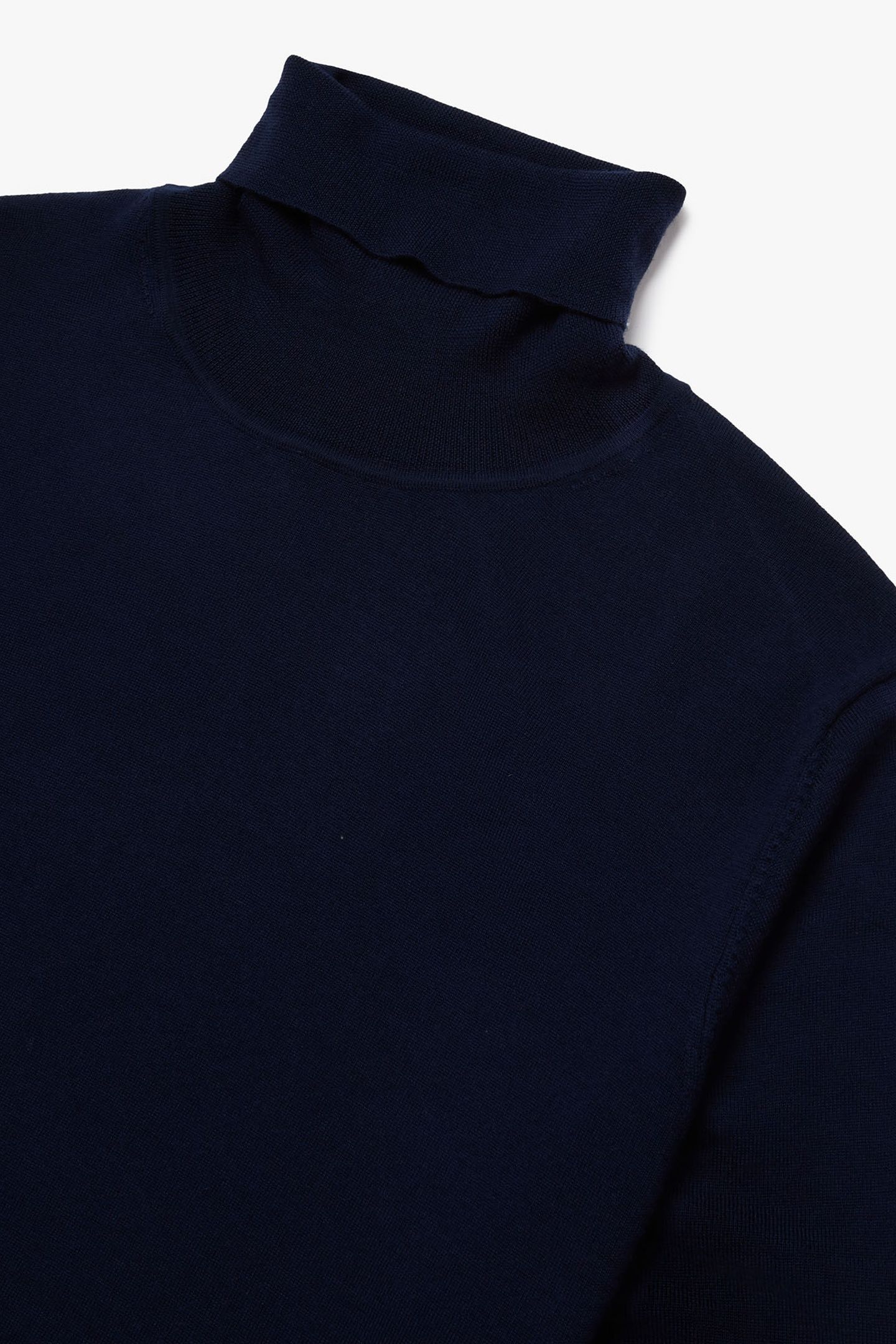 MERINO WOOL TURTLE NECK NAVY 3