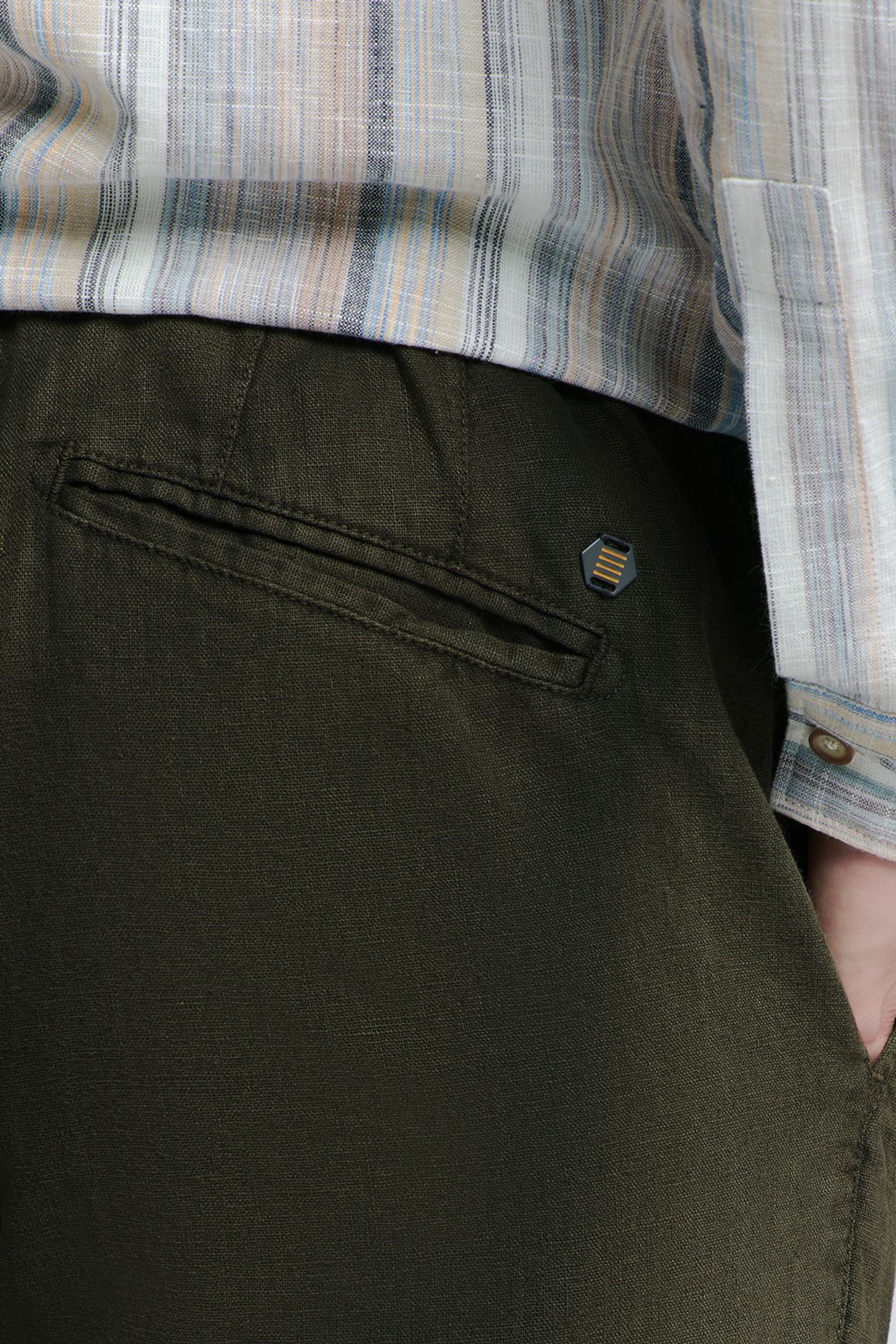 PANTS WITH LINEN GARMENT DYED MOTORBLACK 7