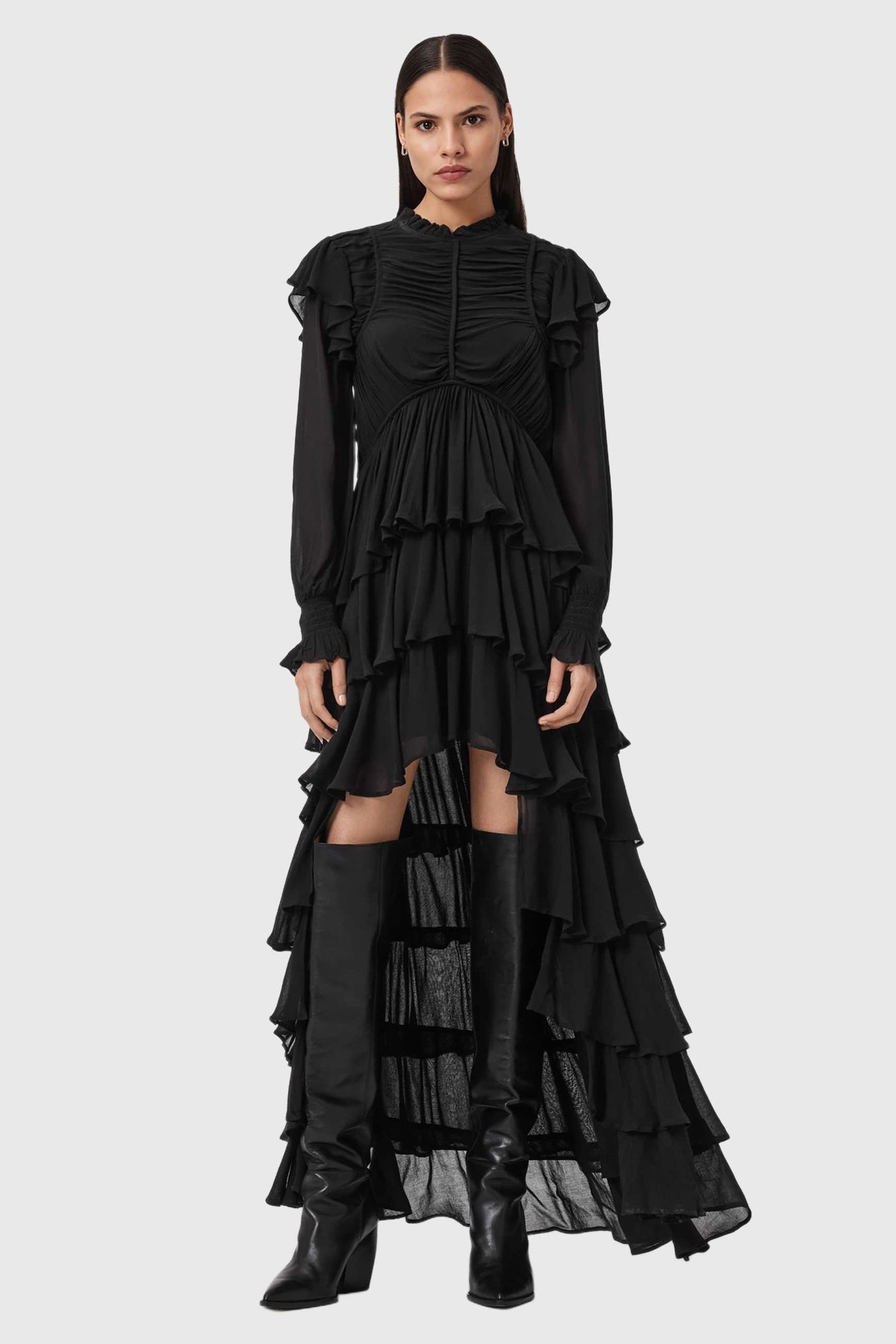LEILA LS DRESS BLACK 1