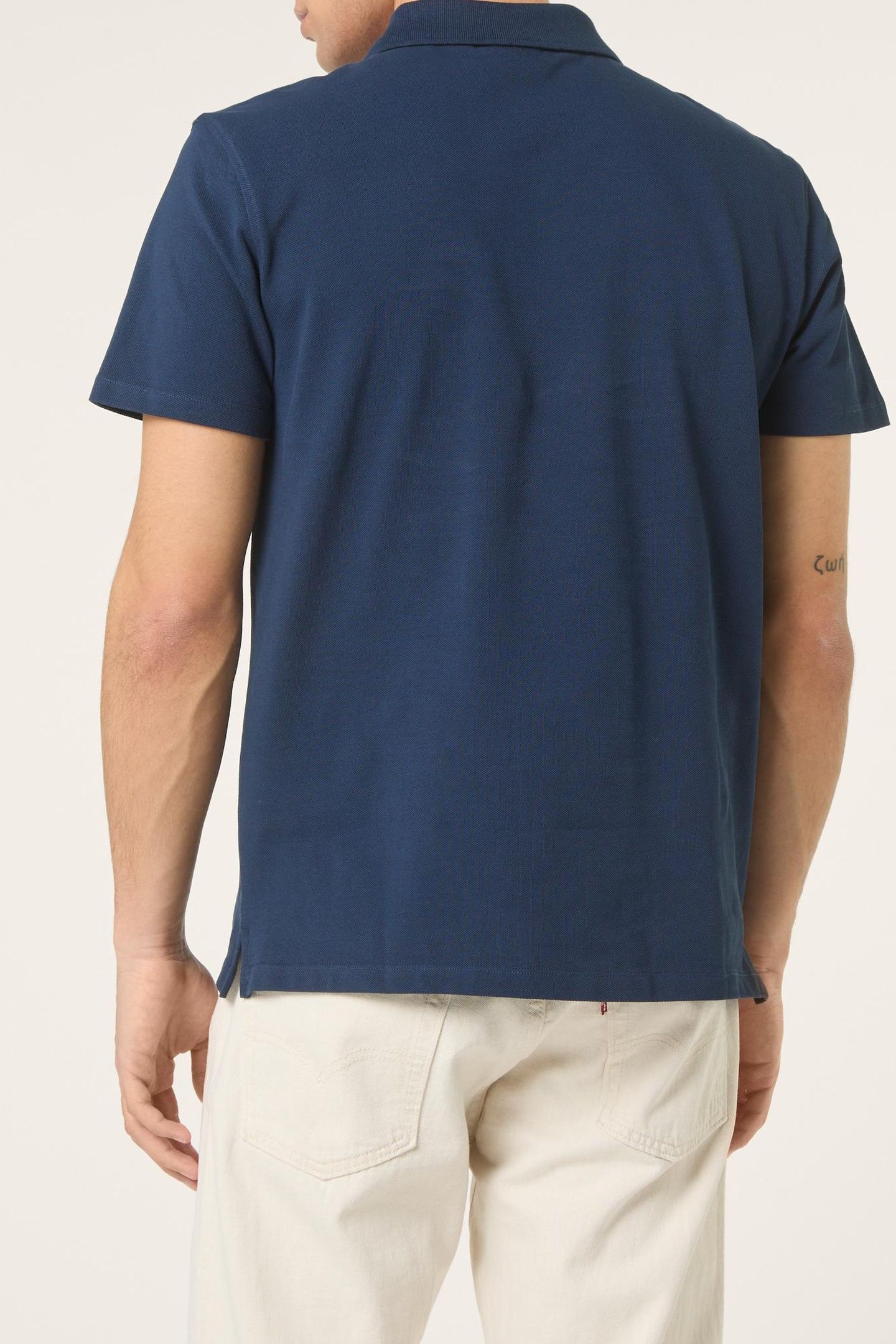 DIECIMO REGULAR HERITAGE TAPE POLO SHIRT BLACK IRIS 3
