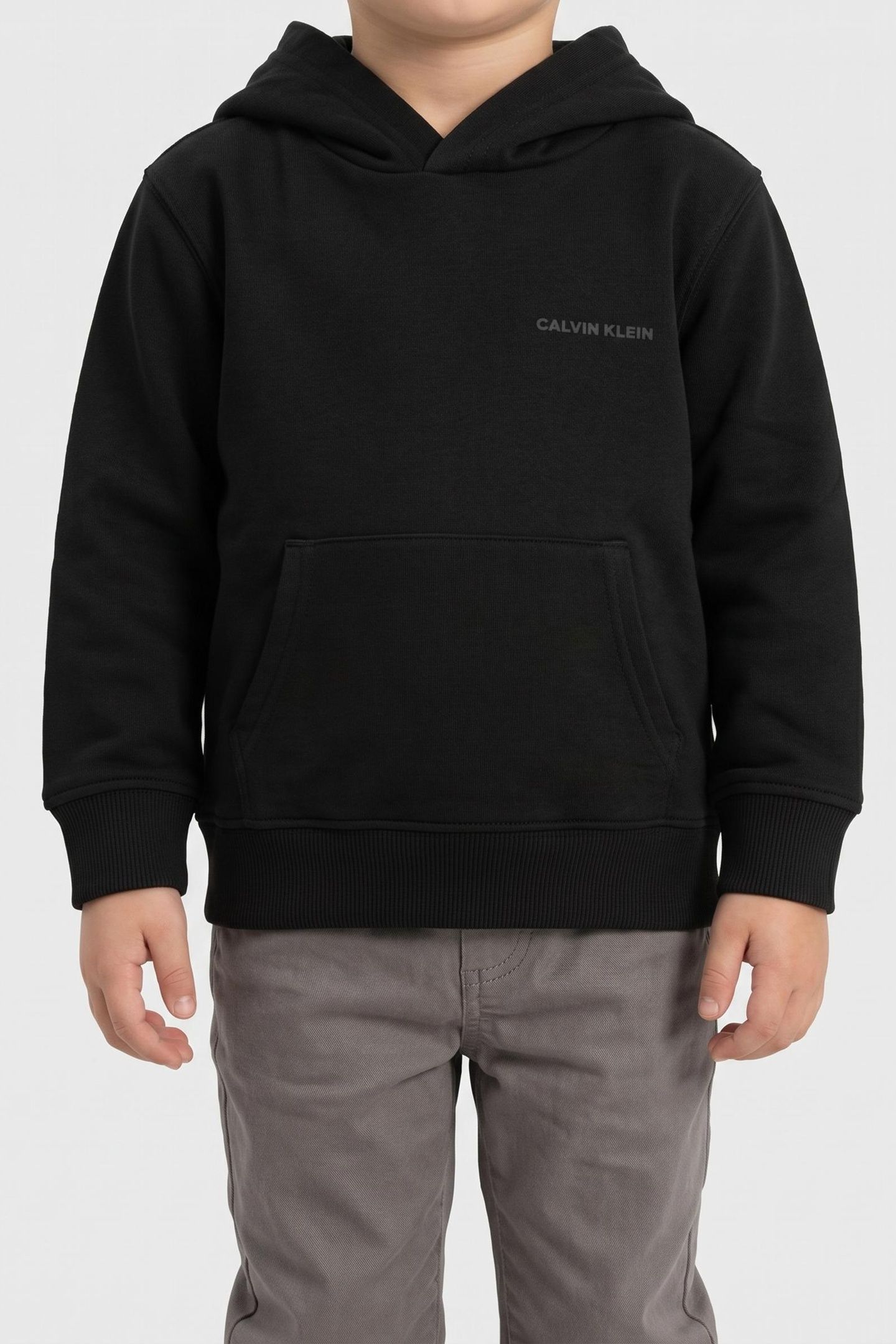 BOYS RELAXED BACK HOODIE BLACK 1