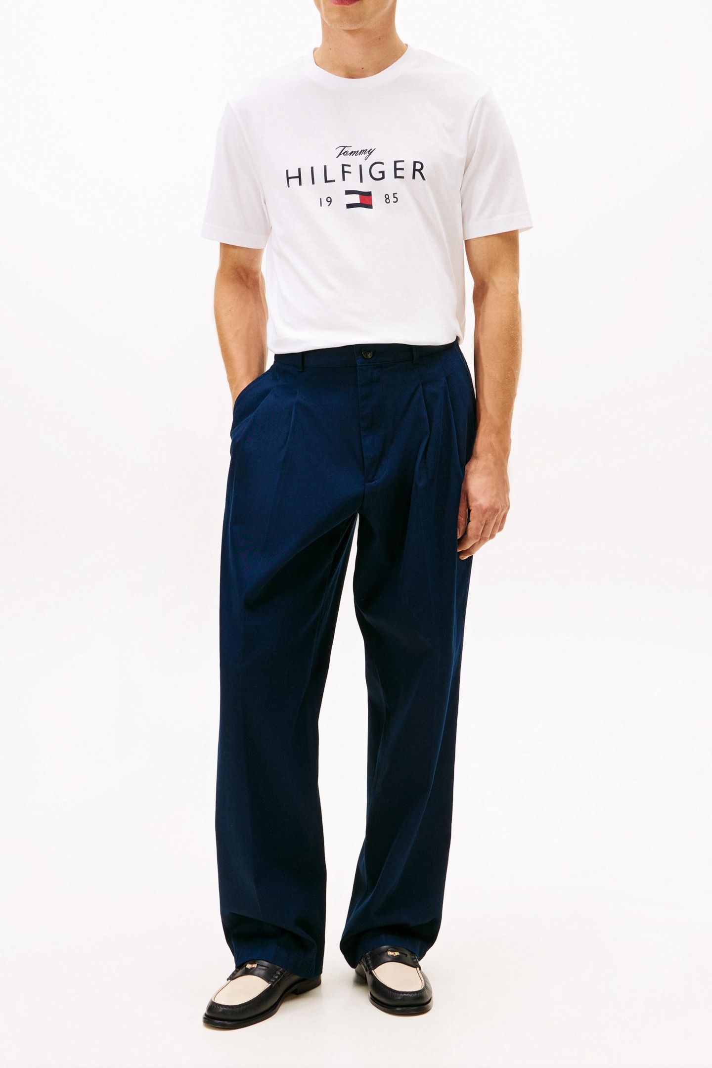 LOGO GRAPHIC JERSEY CREW NECK T-SHIRT WHITE 2