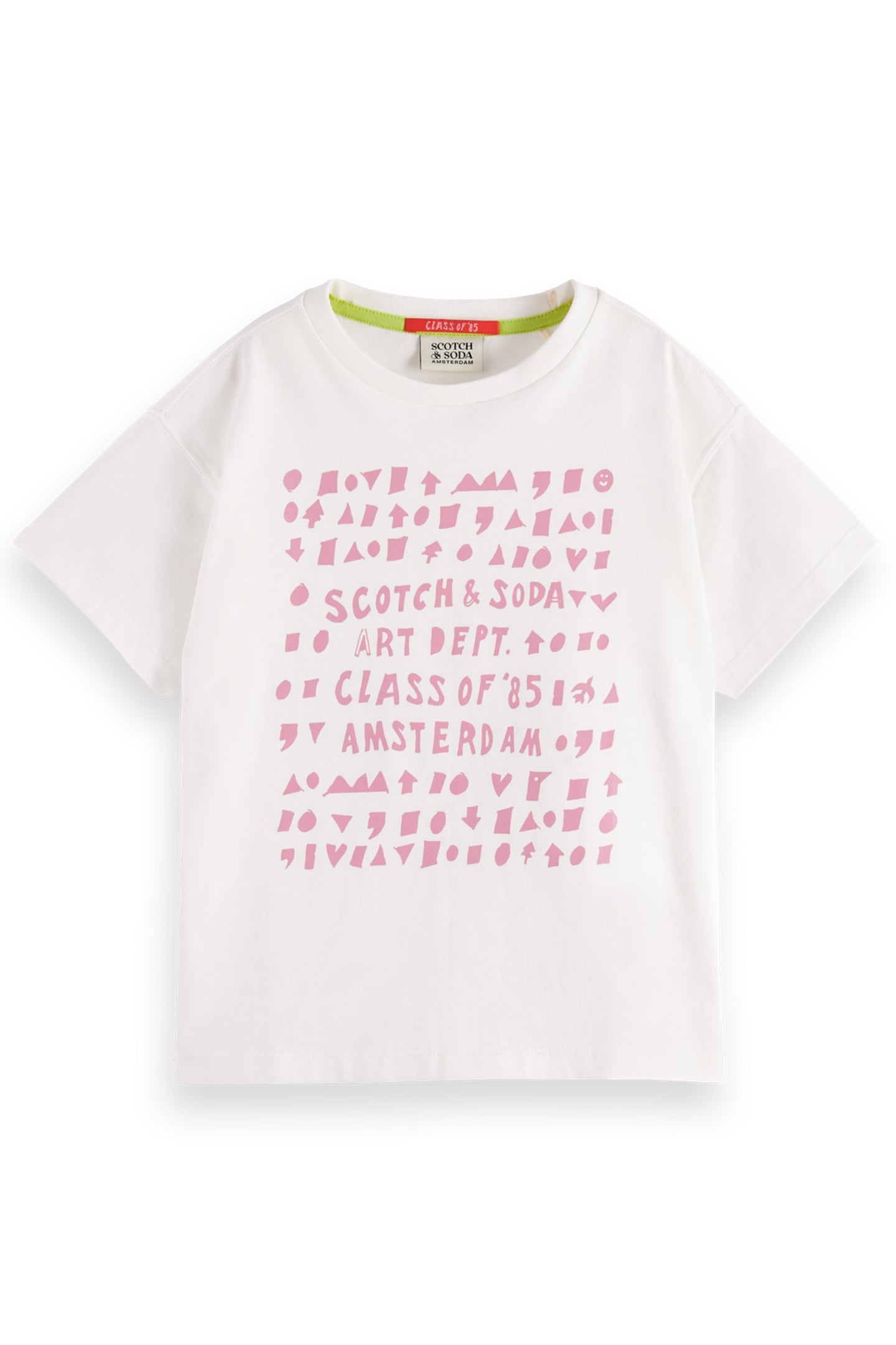 GIRL LOOSE-FIT CROPPED ARTWORK T-SHIRT BRIGHT WHITE 1