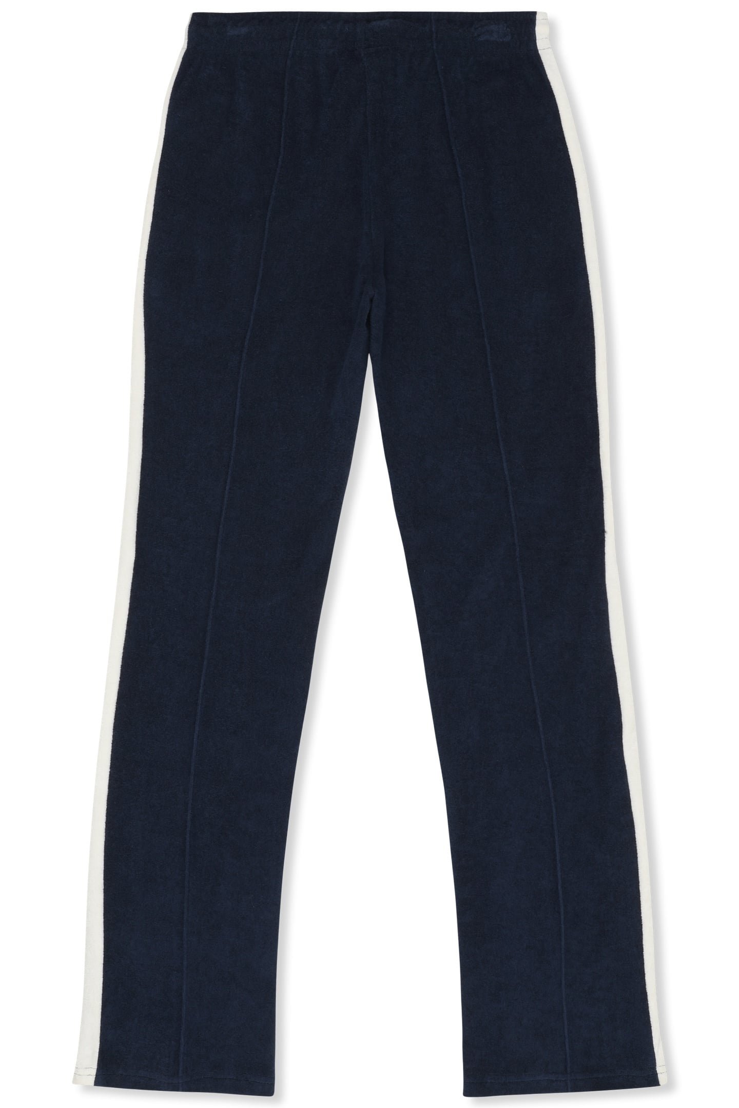ADRIANO SLIM CONTRAST PANEL TOWELLING TRACK PANTS BLACK IRIS 4