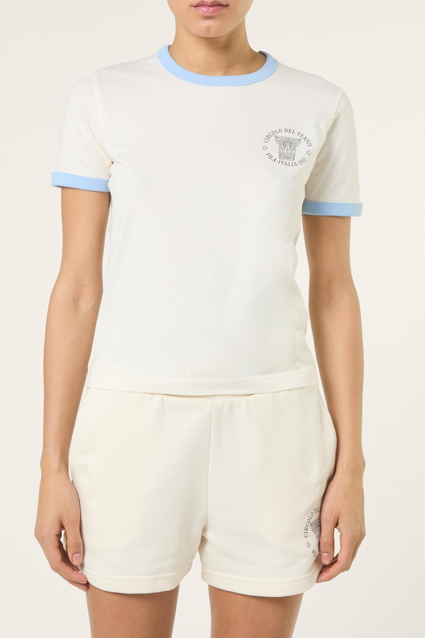 MARLIA REGULAR GRAPHIC RINGER T-SHIRT EGRET 1