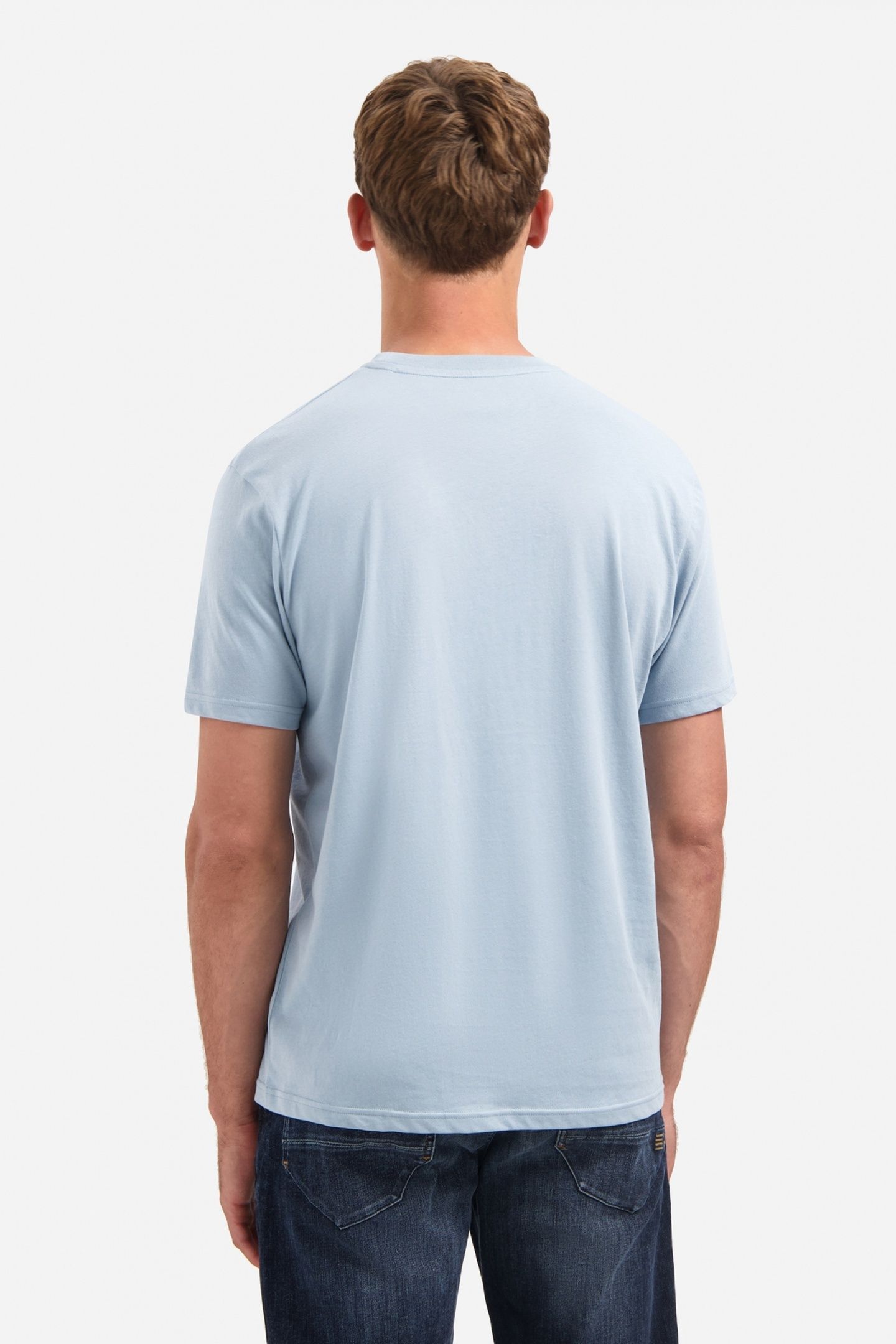 T-SHIRT CREWNECK SOLID BASIC DUSTY BLUE 4