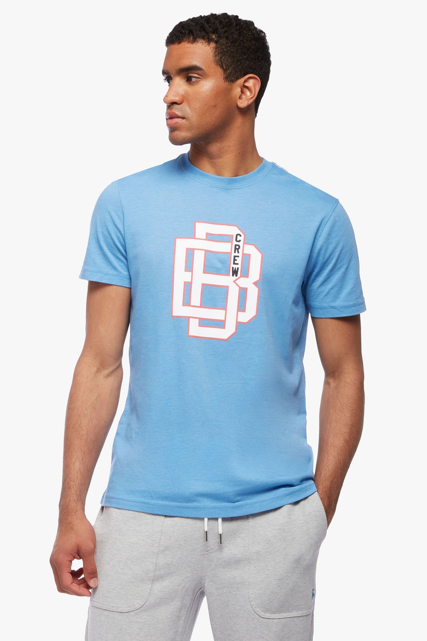 BROOKS BROTHERS GRAPHIC T-SHIRT OPEN BLUE 1