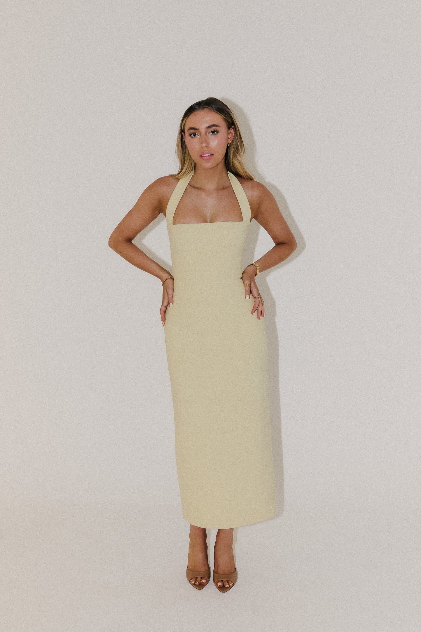 HALTER MIDI DRESS LEMON 7