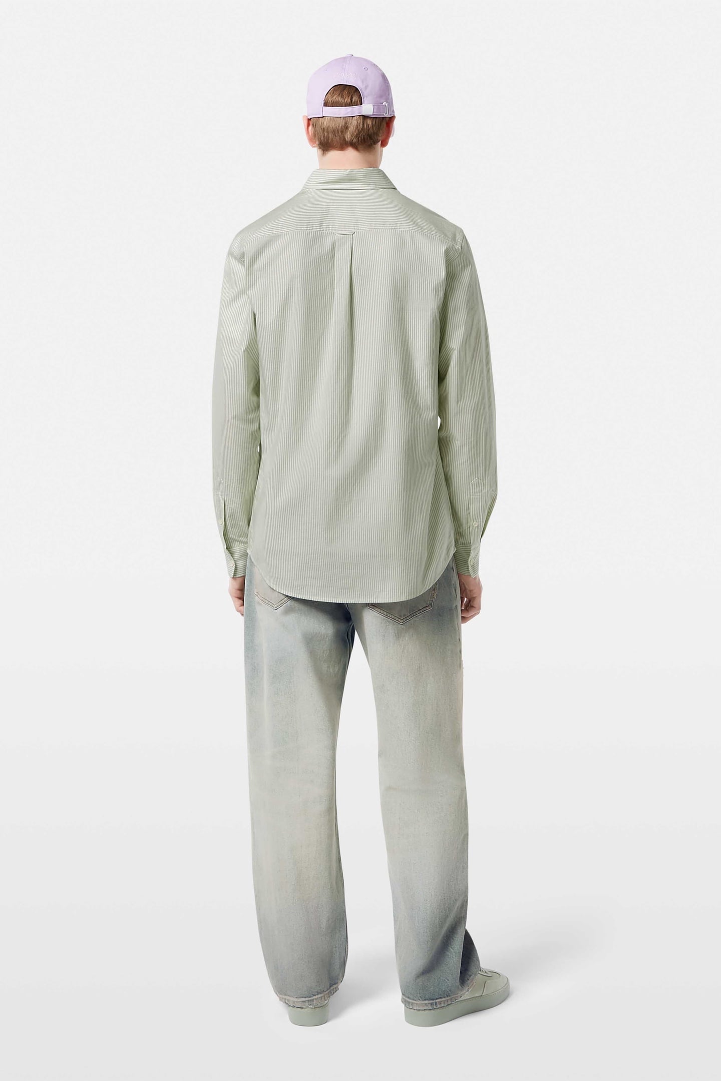 REGULAR FIT STRIPED OXFORD SHIRT PISTACHIO STRIPE 3
