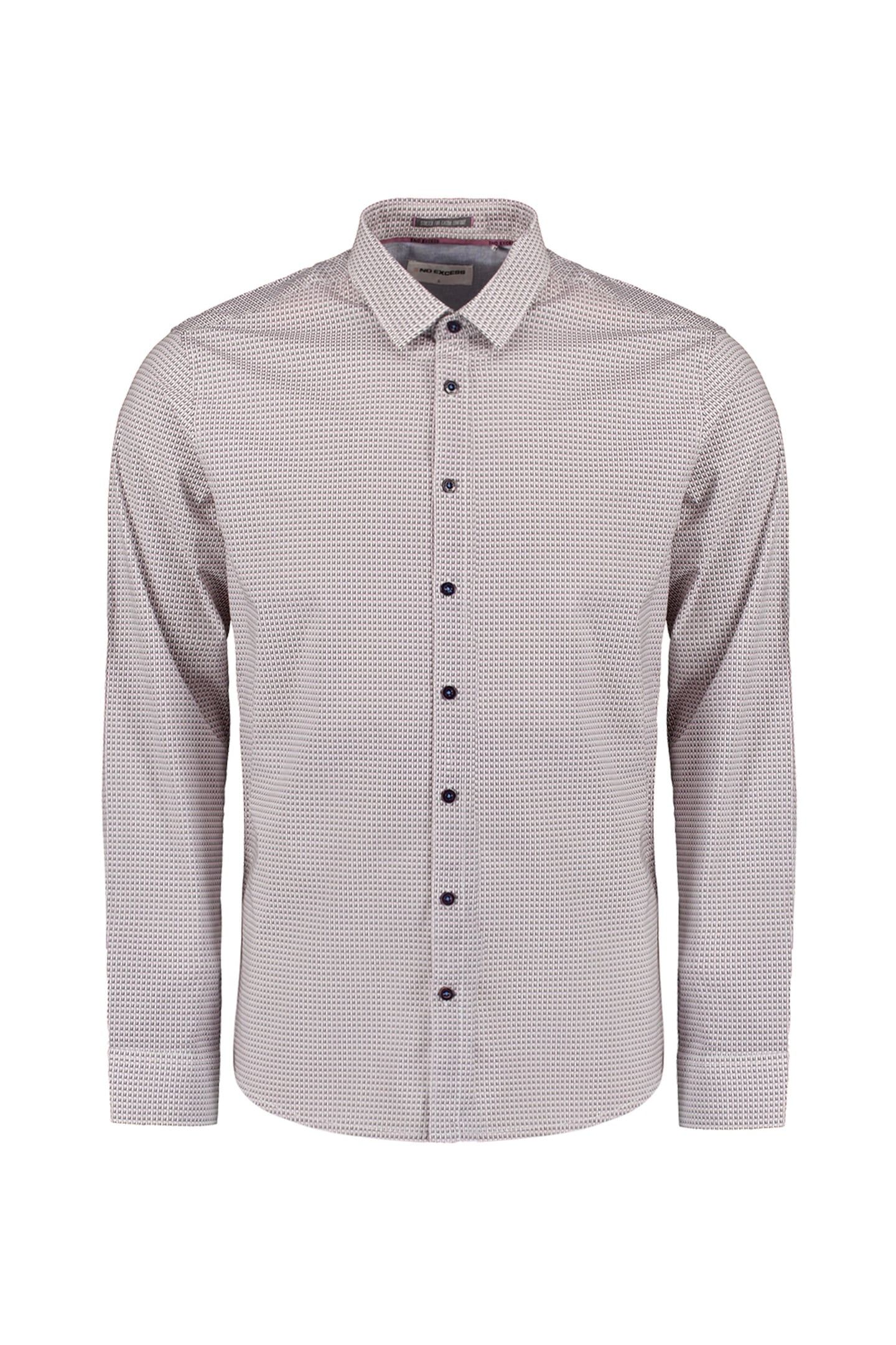 SHIRT STRETCH ALLOVER PRINTED MAUVE 1