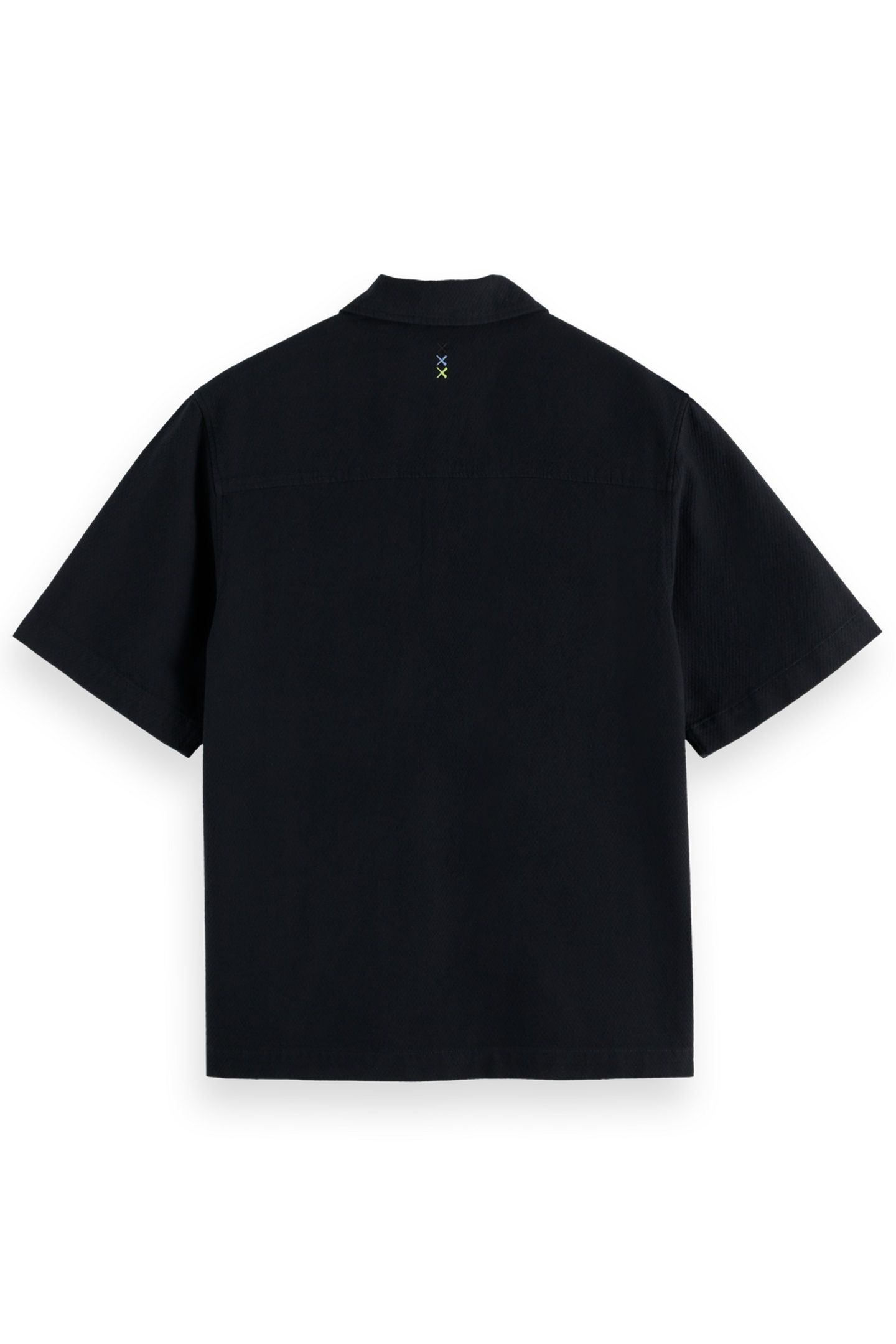 STRUCTURED COTTON SHORT-SLEEVED SHIRT CHARCOAL ART 5
