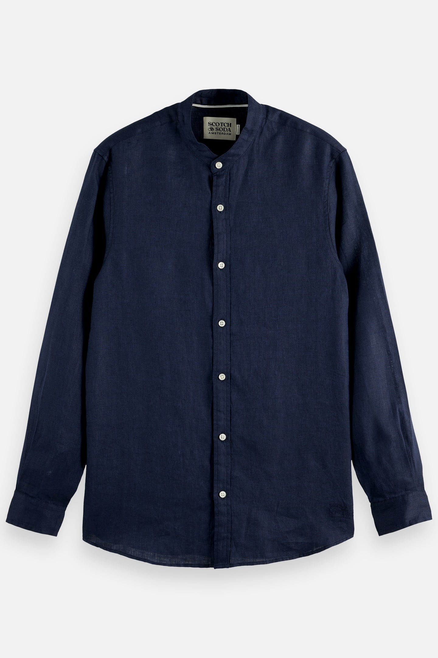 CORE - LINEN SHIRT LS STAND UP COLLAR NIGHT 5