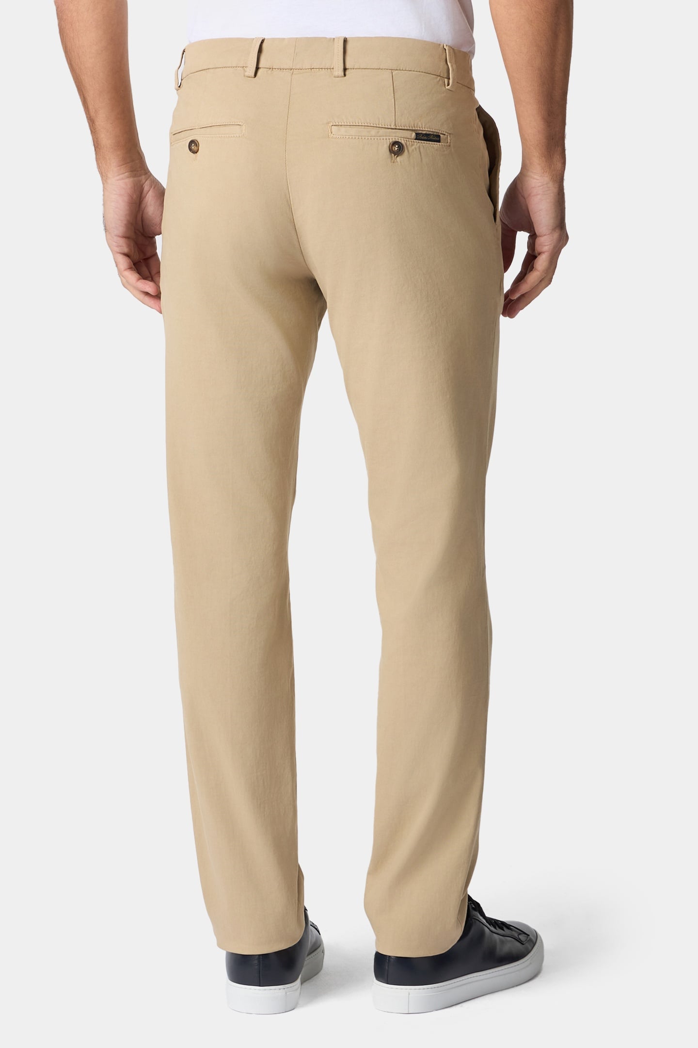 SLIM FIT WOVEN STRETCH COTTON CHINOS BEIGE 3