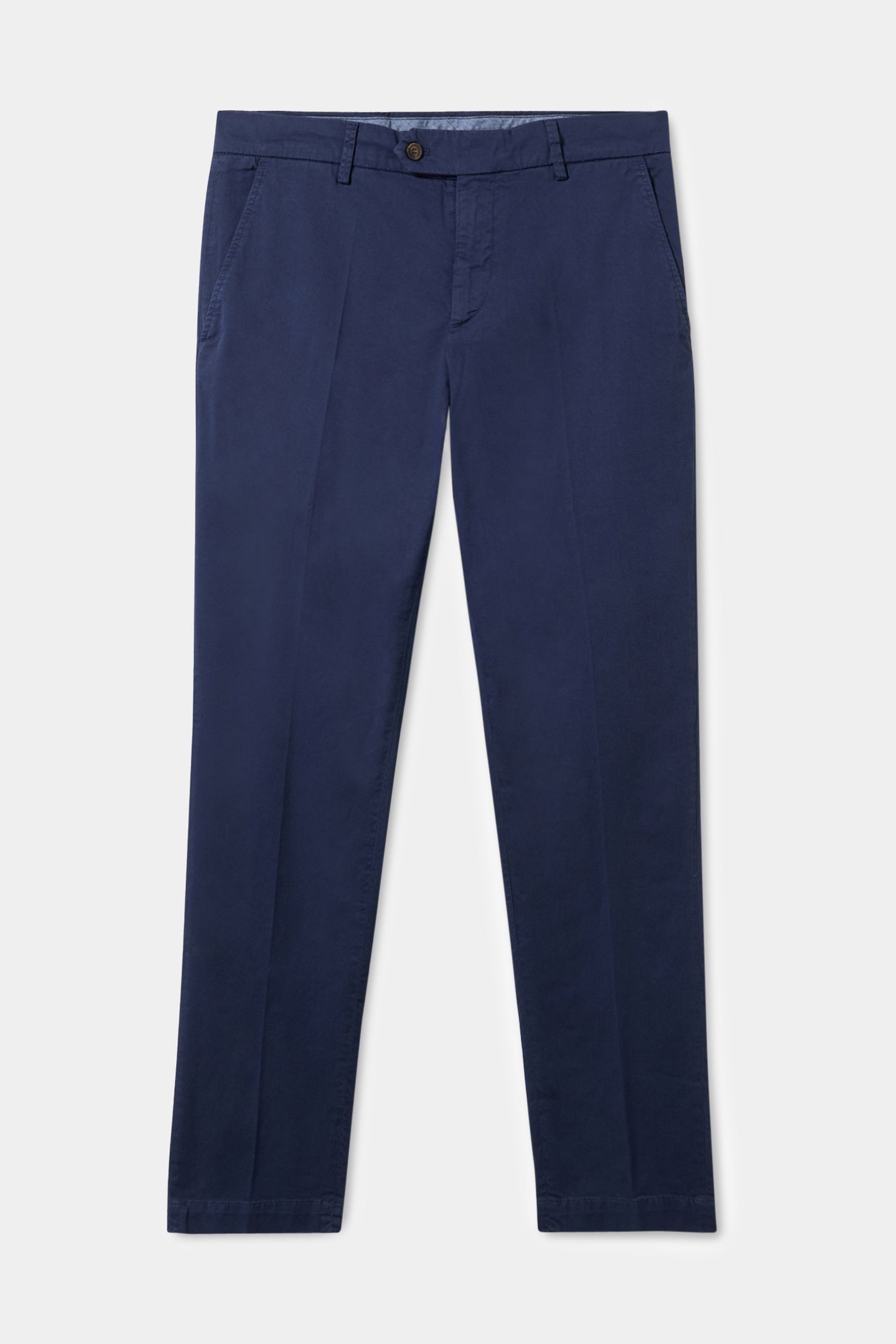 REGULAR FIT STRETCH COTTON GABARDINE CHINO BLUE 4