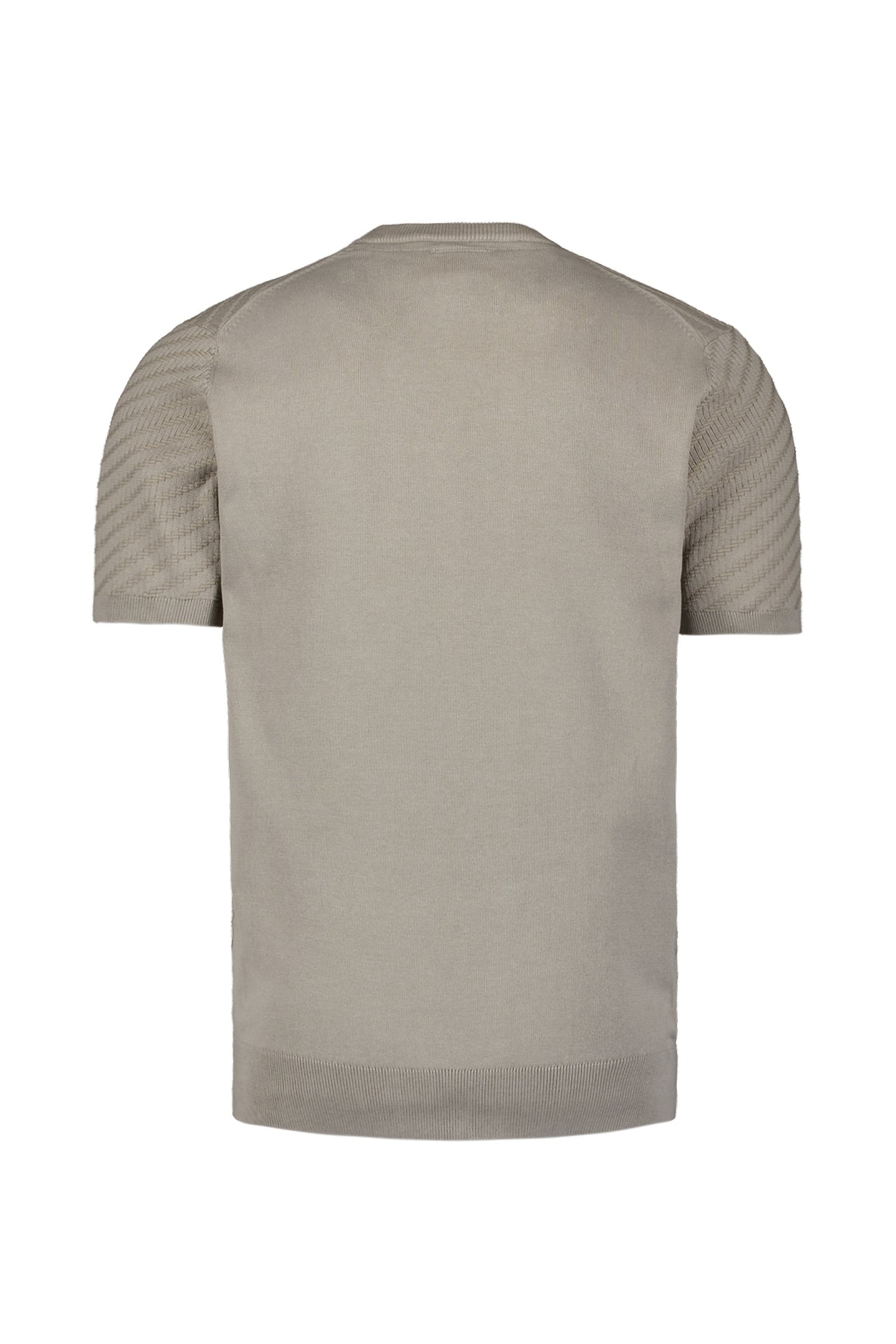 PULLOVER SHORT SLEEVE CREWNECK SOLID JACQUARD CLAY 6