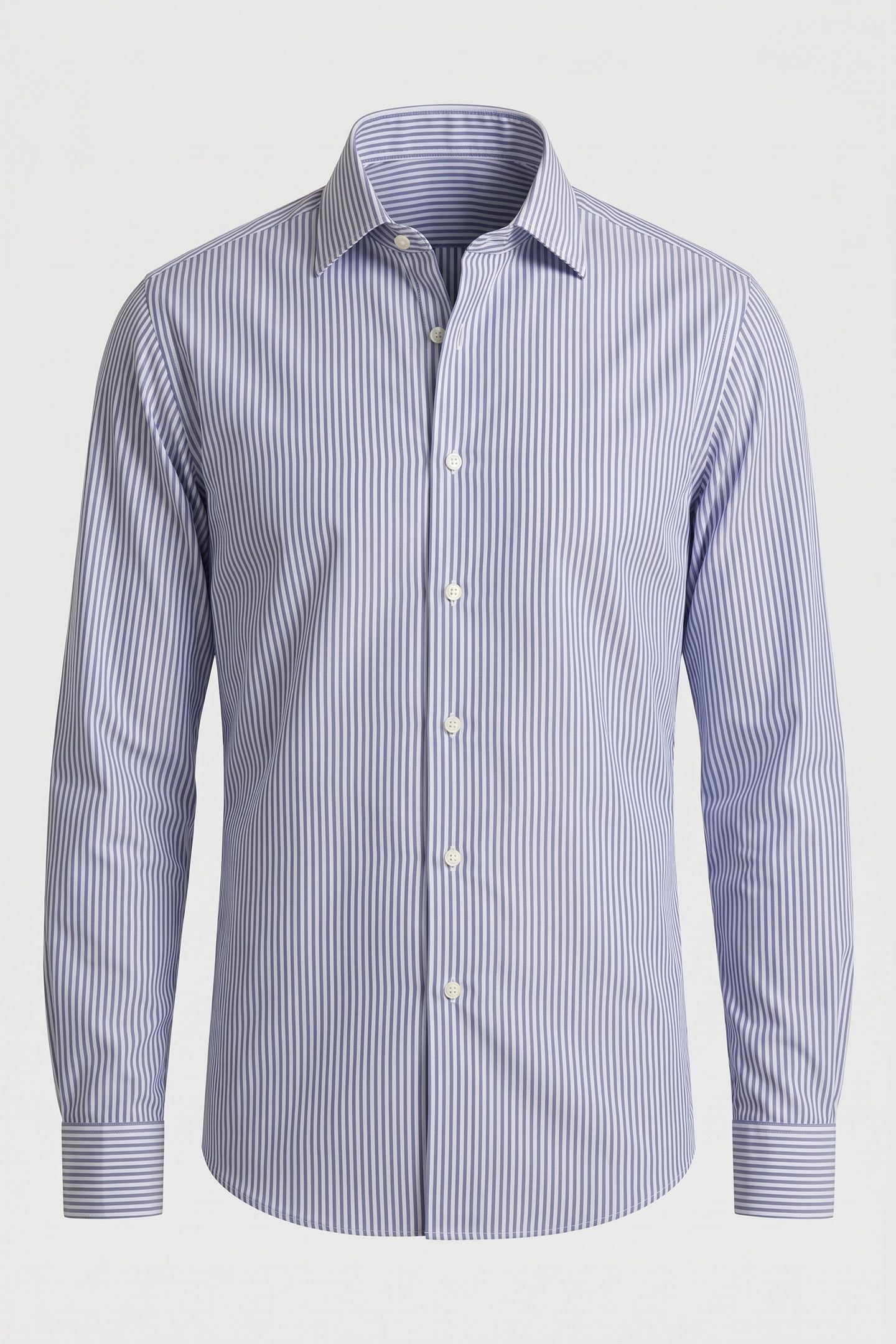 NON-IRON SLIM FIT SHIRT WITH AINSLEY COLLAR NAVY 5