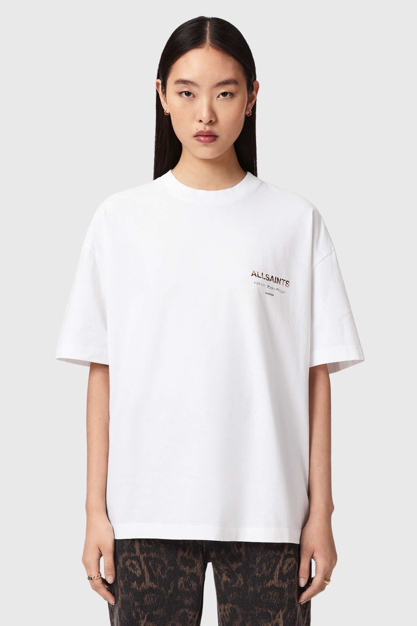 UNDERGROUND ETTA TEE WHITE/COW PRINT 3