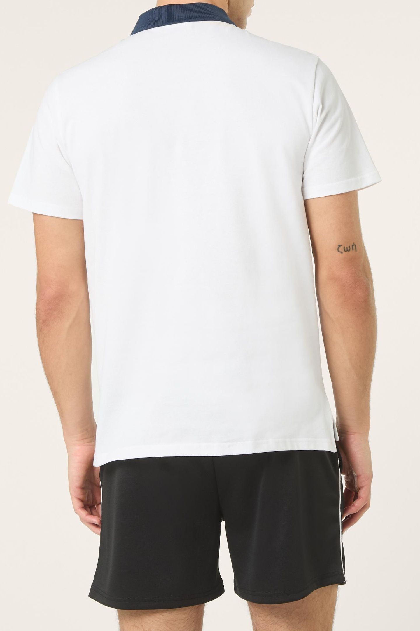 SAGANO RELAXED TAPED POLO SHIRT BRIGHT WHITE 3