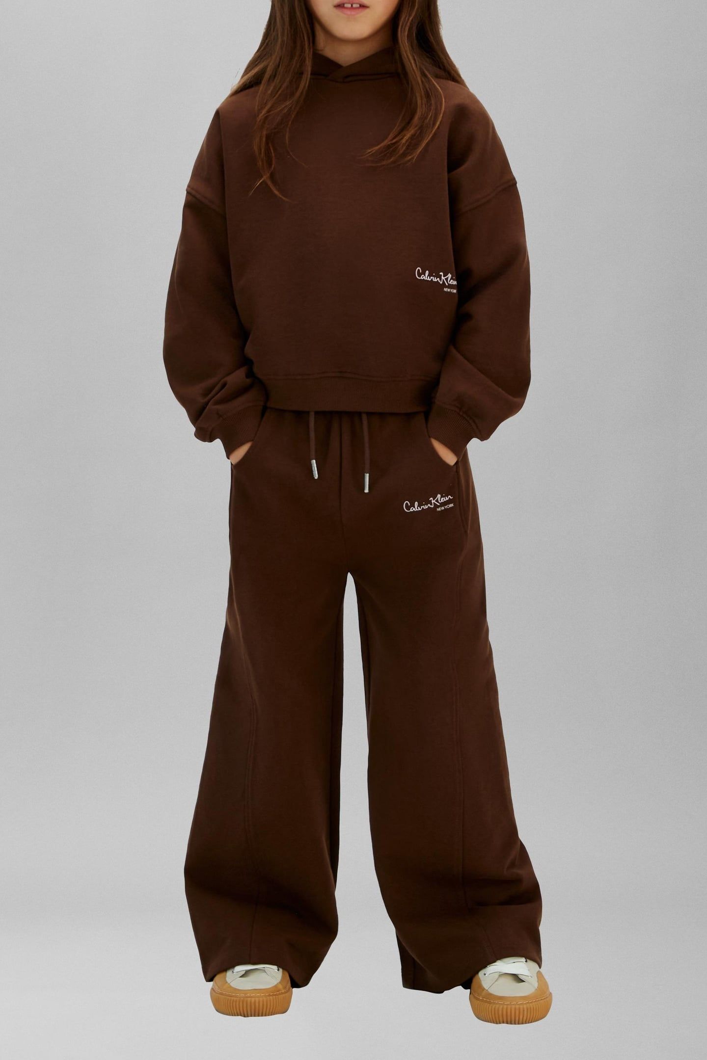 GIRLS SIGNATURE HOODIE LEGACY BROWN 1