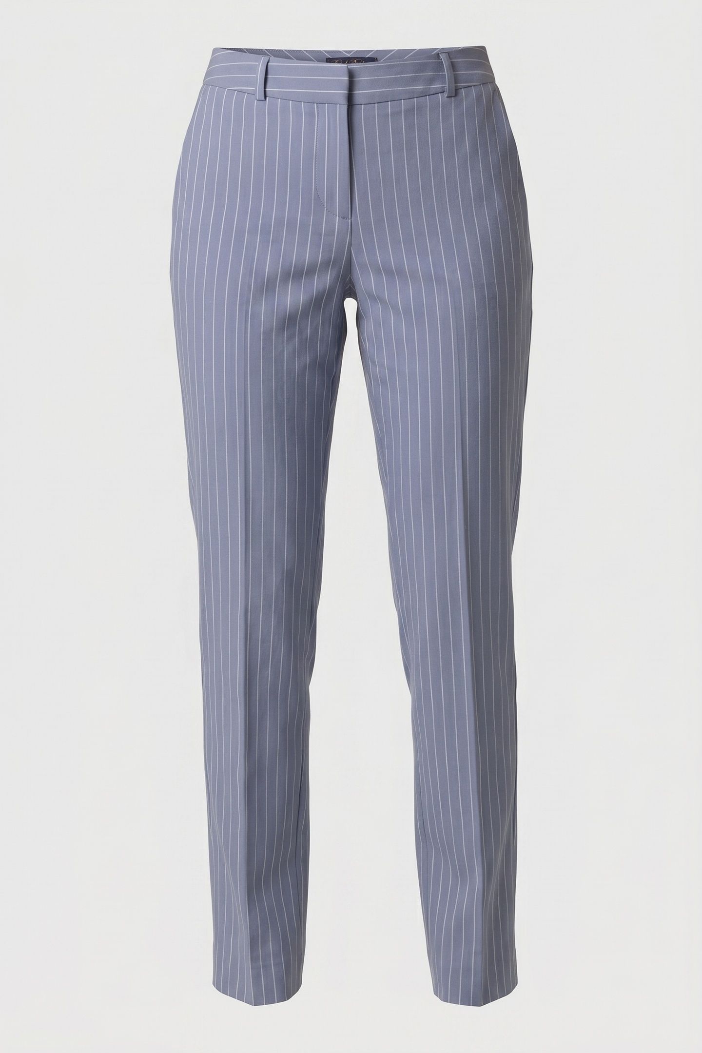 PINSTRIPE LINEN BLEND TROUSERS LIGHT BLUE 4