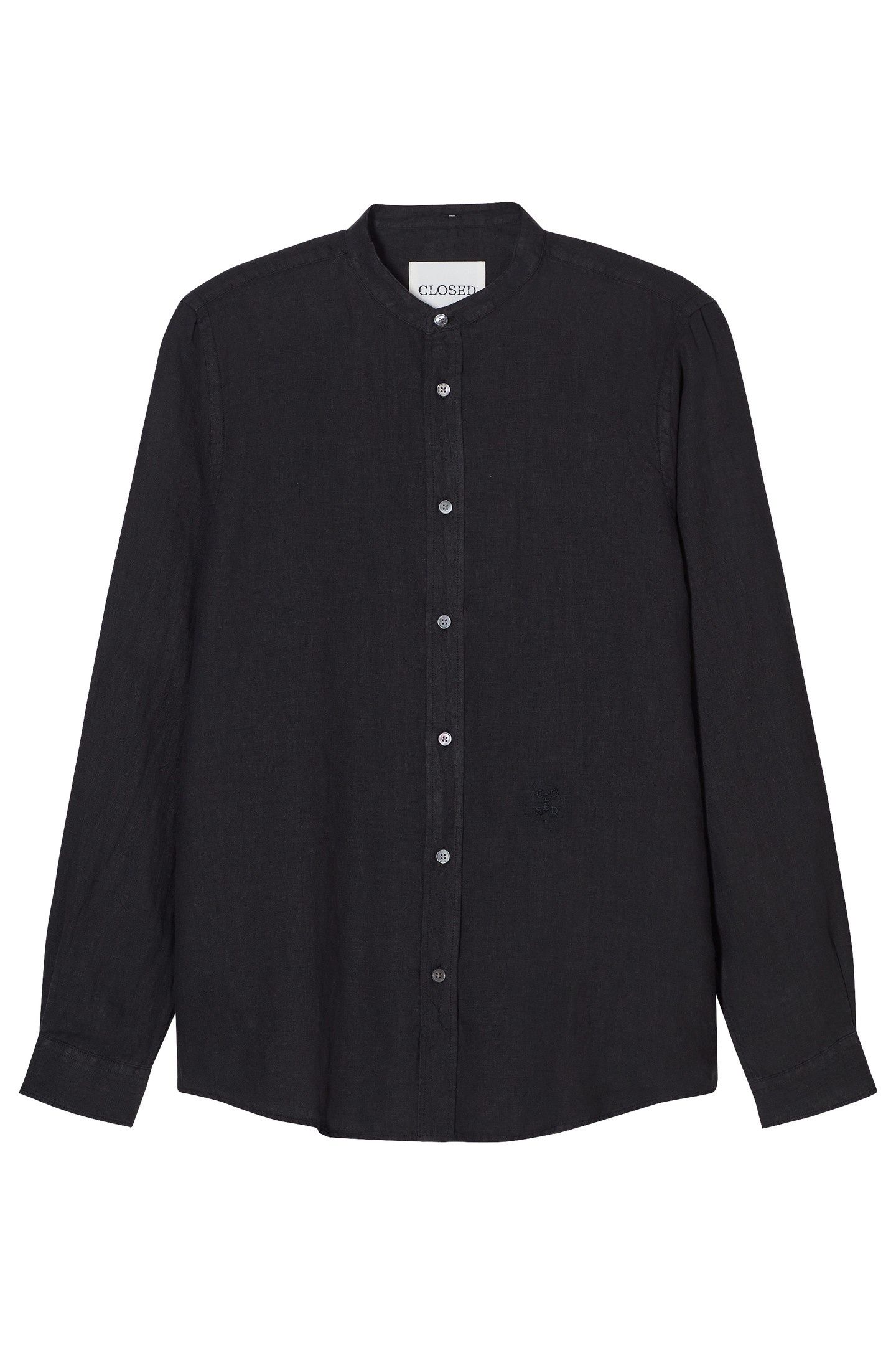 COLLARLESS SHIRT BLACK 6