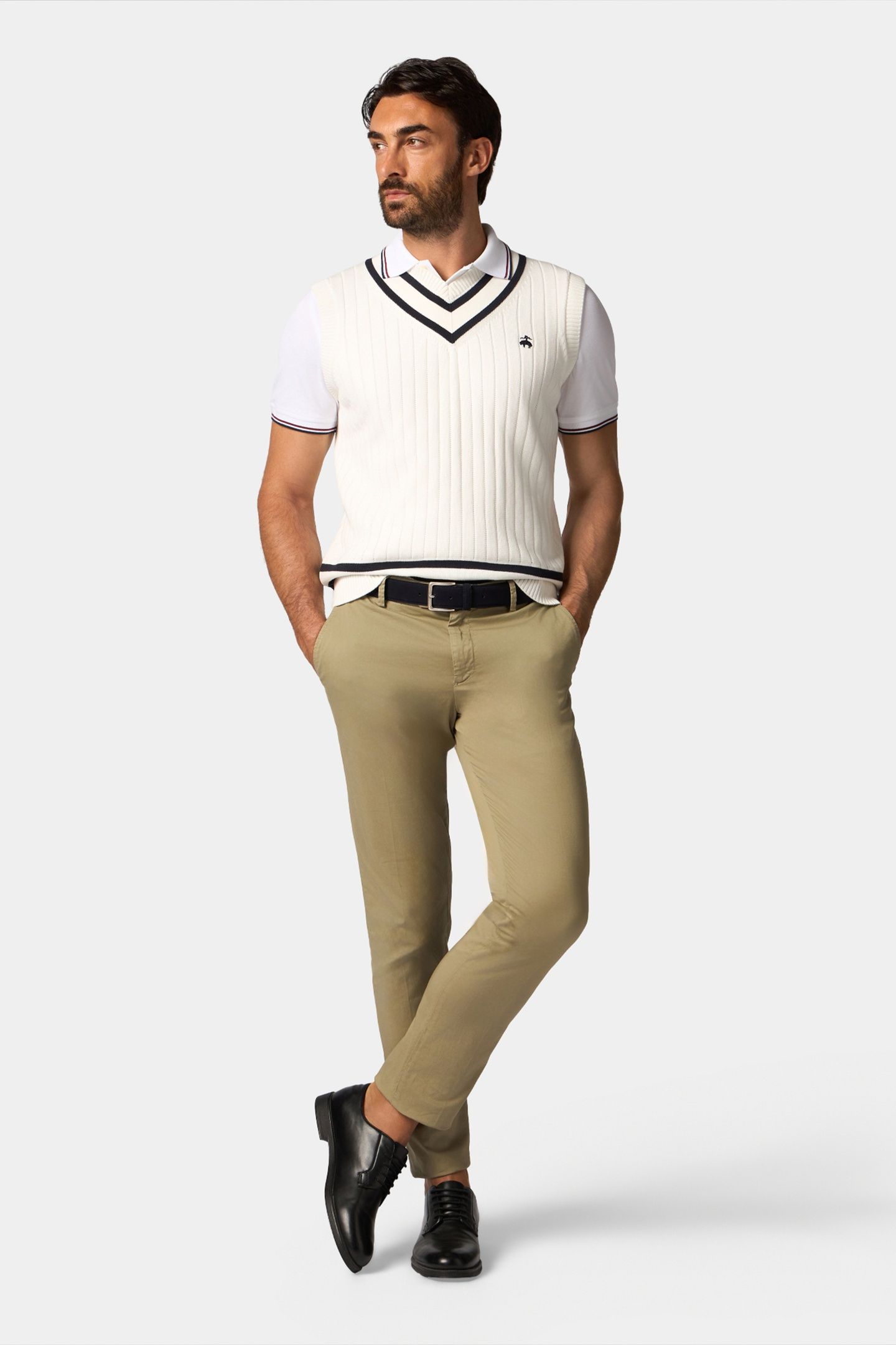 REGULAR FIT STRETCH COTTON GABARDINE CHINO KHAKI 2