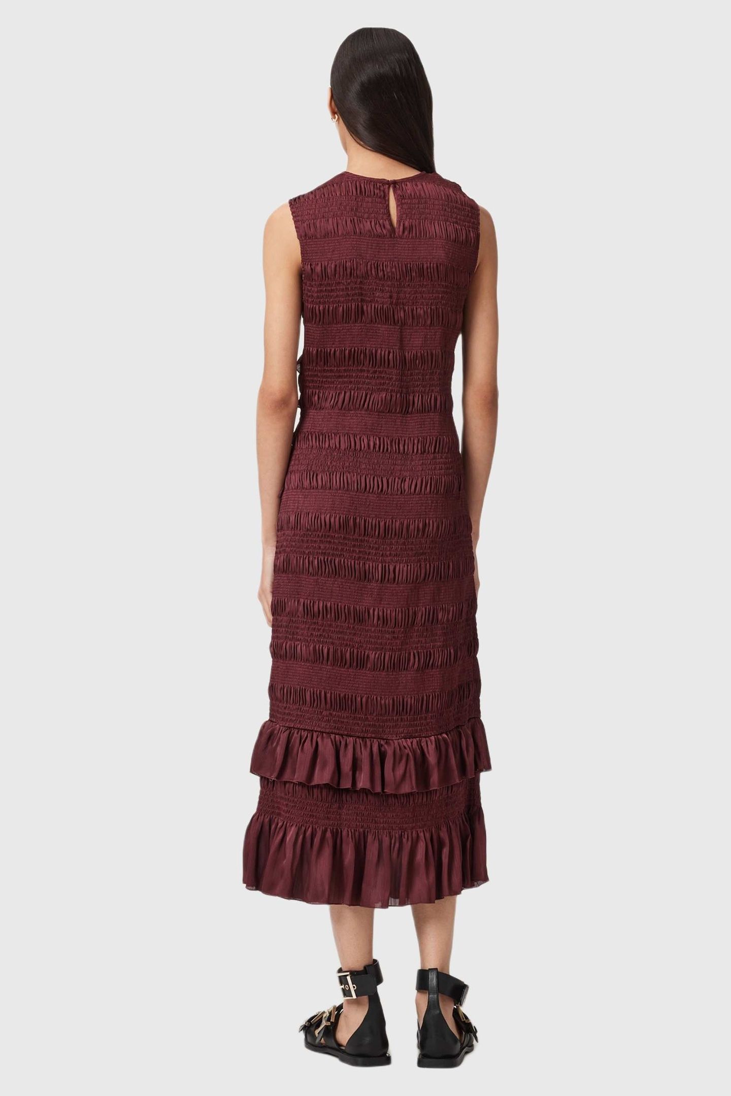 NYLA DRESS TAWNY PORT RED 4