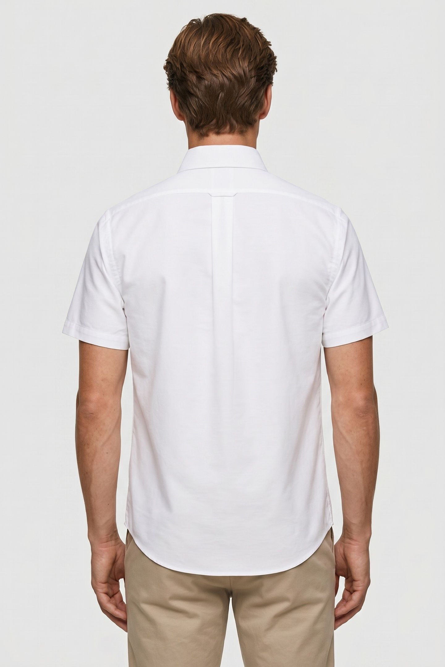 NON-IRON OXFORD STRETCH SOLIDS REGULAR SHIRT WHITE 2