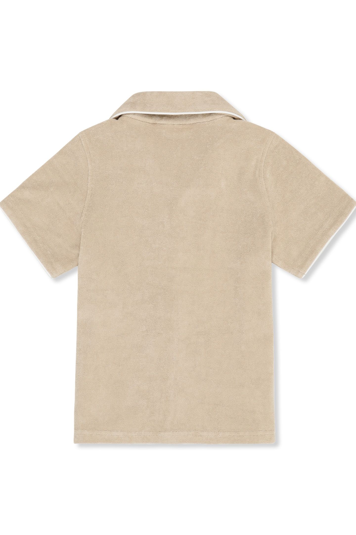 CALCI RELAXED TOWELLING RESORT SHIRT WHITE PEPPER 2