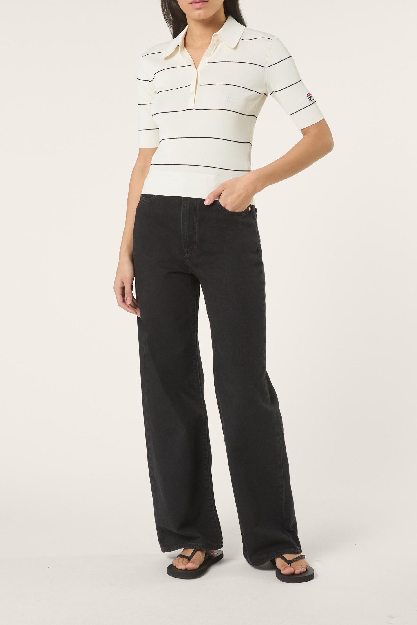 MONTECARLO SLIM FINE KNITTED POLO SHIRT EGRET 2