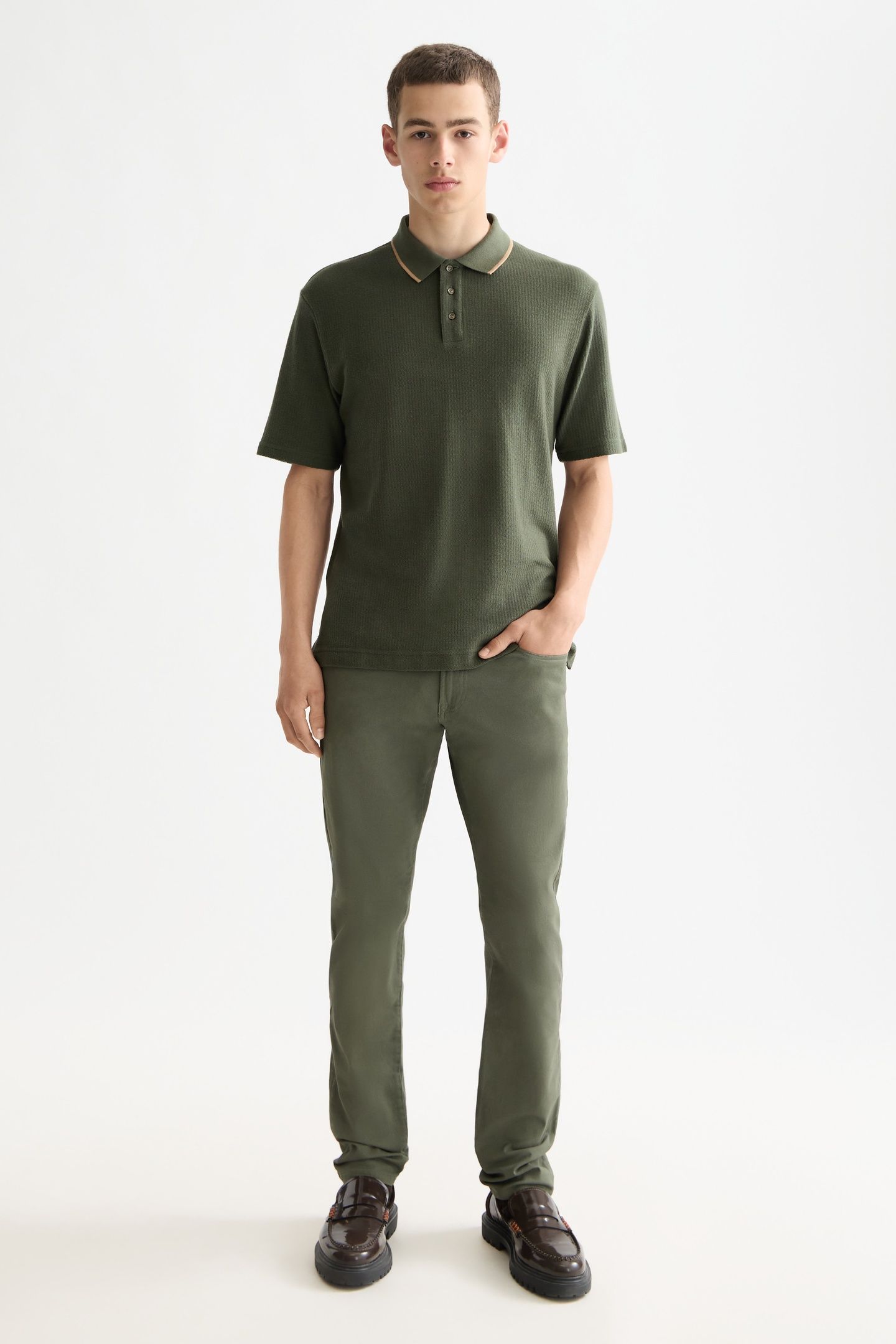 STRUCTURED RELAXED FIT POLO THYME 3