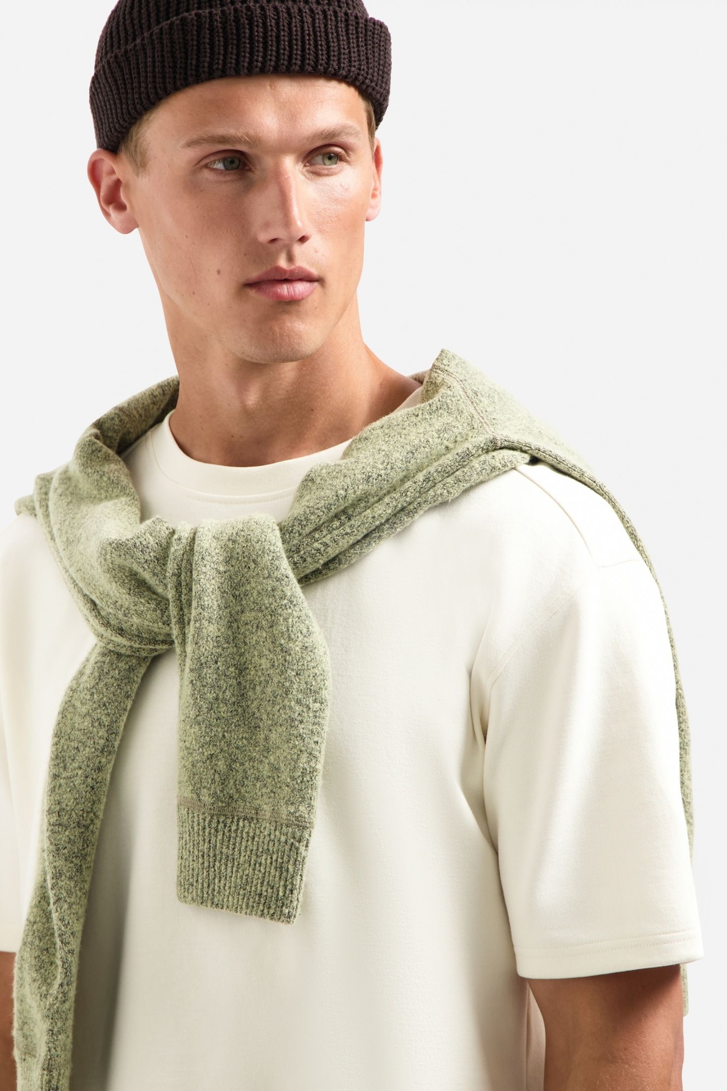 T-SHIRT CREWNECK SOLID HEAVY INTERLOCK OFFWHITE 7