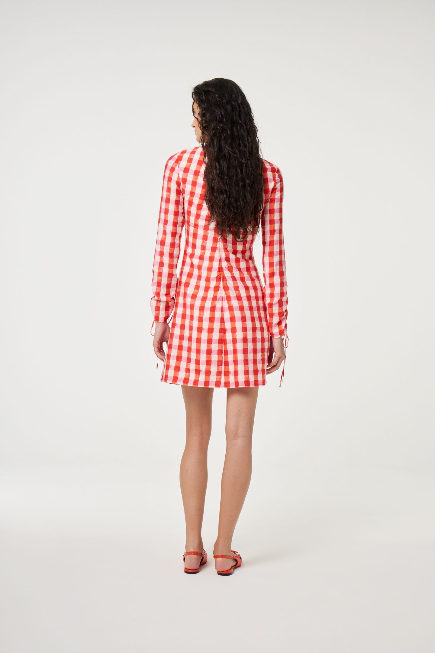 LEVI DRESS TANGERINE TANGO/COSY WHITE 3