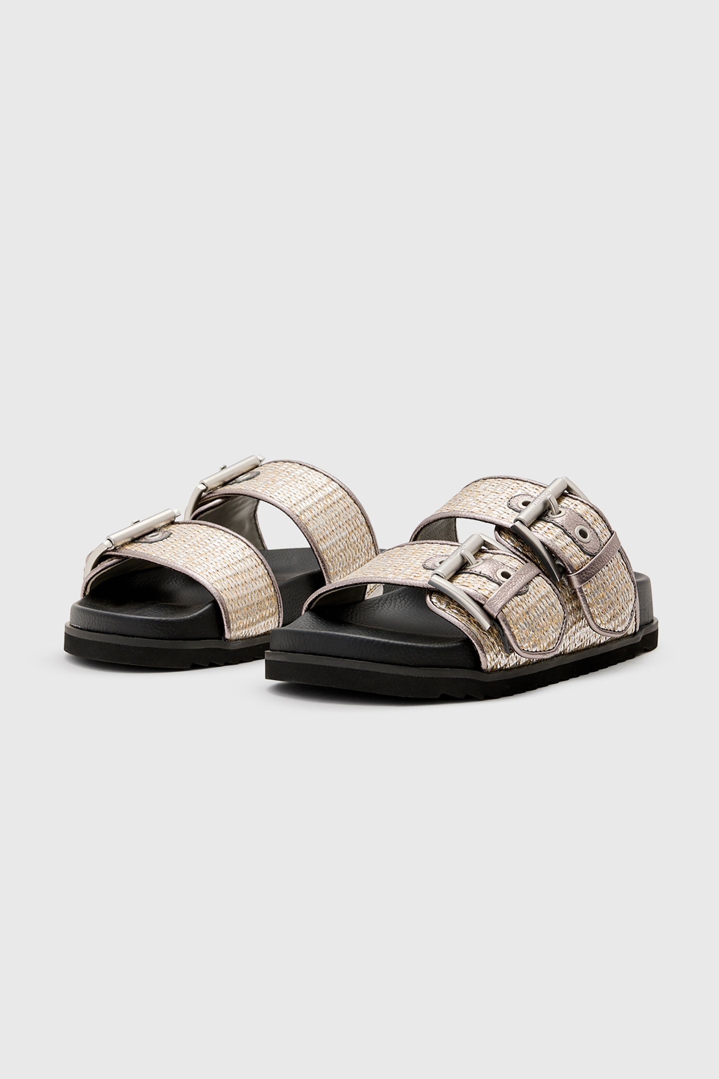 SIAN RAFFIA SANDAL SILVER 1