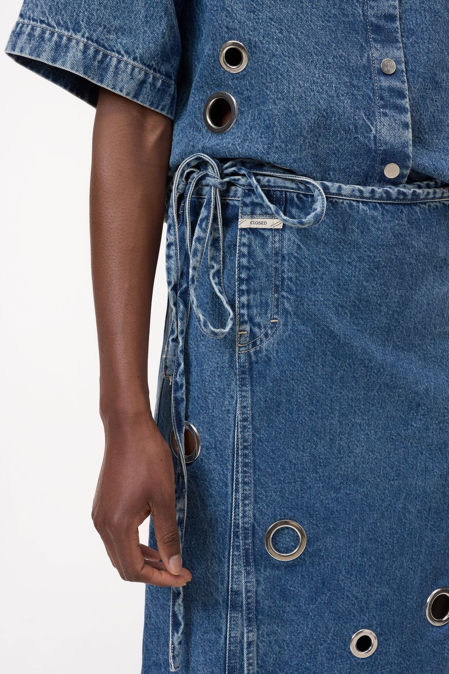 WRAP SKIRT MIDI MID BLUE 4