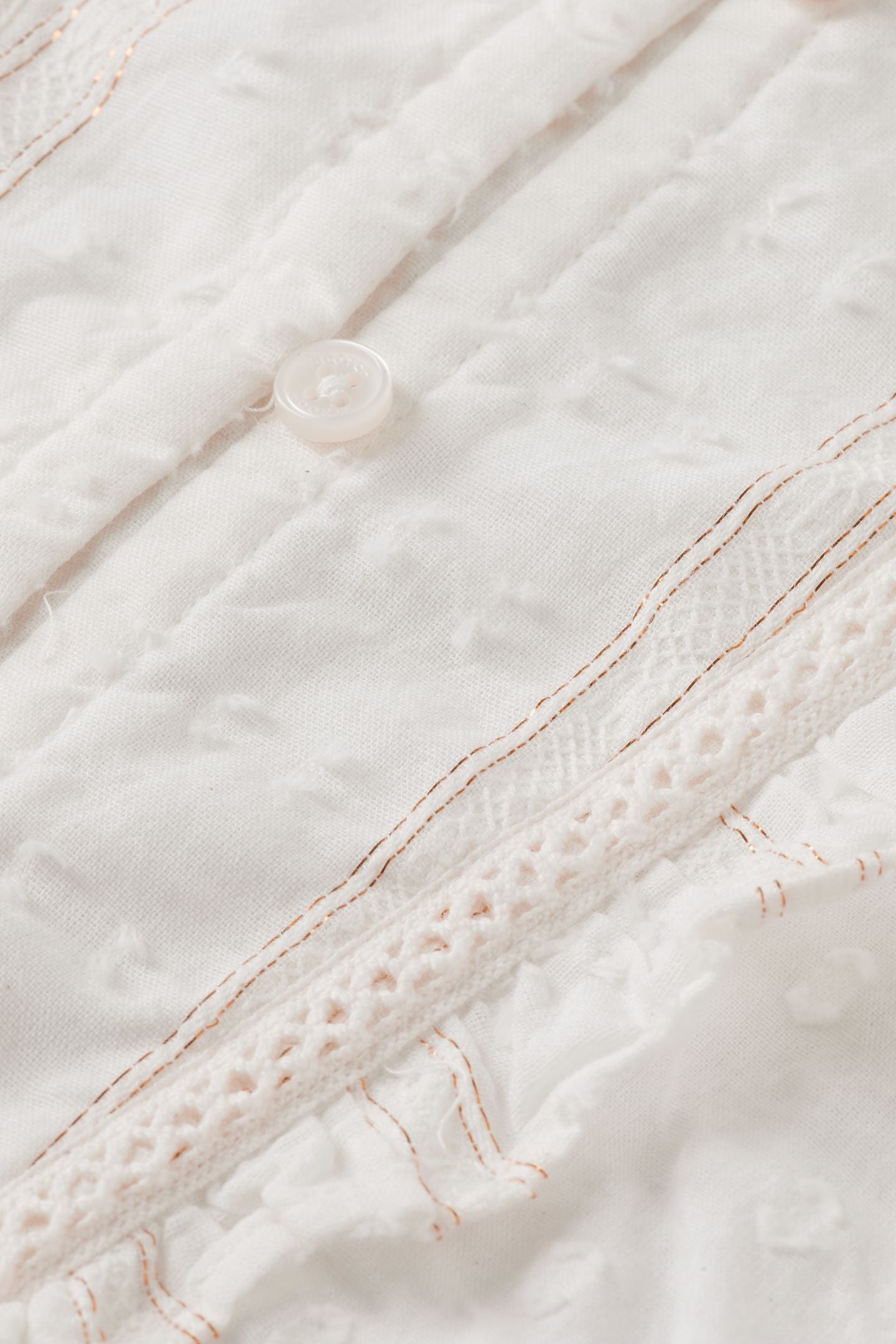 GIRL FANCY LUREX COTTON SHIRT EGGNOG 3