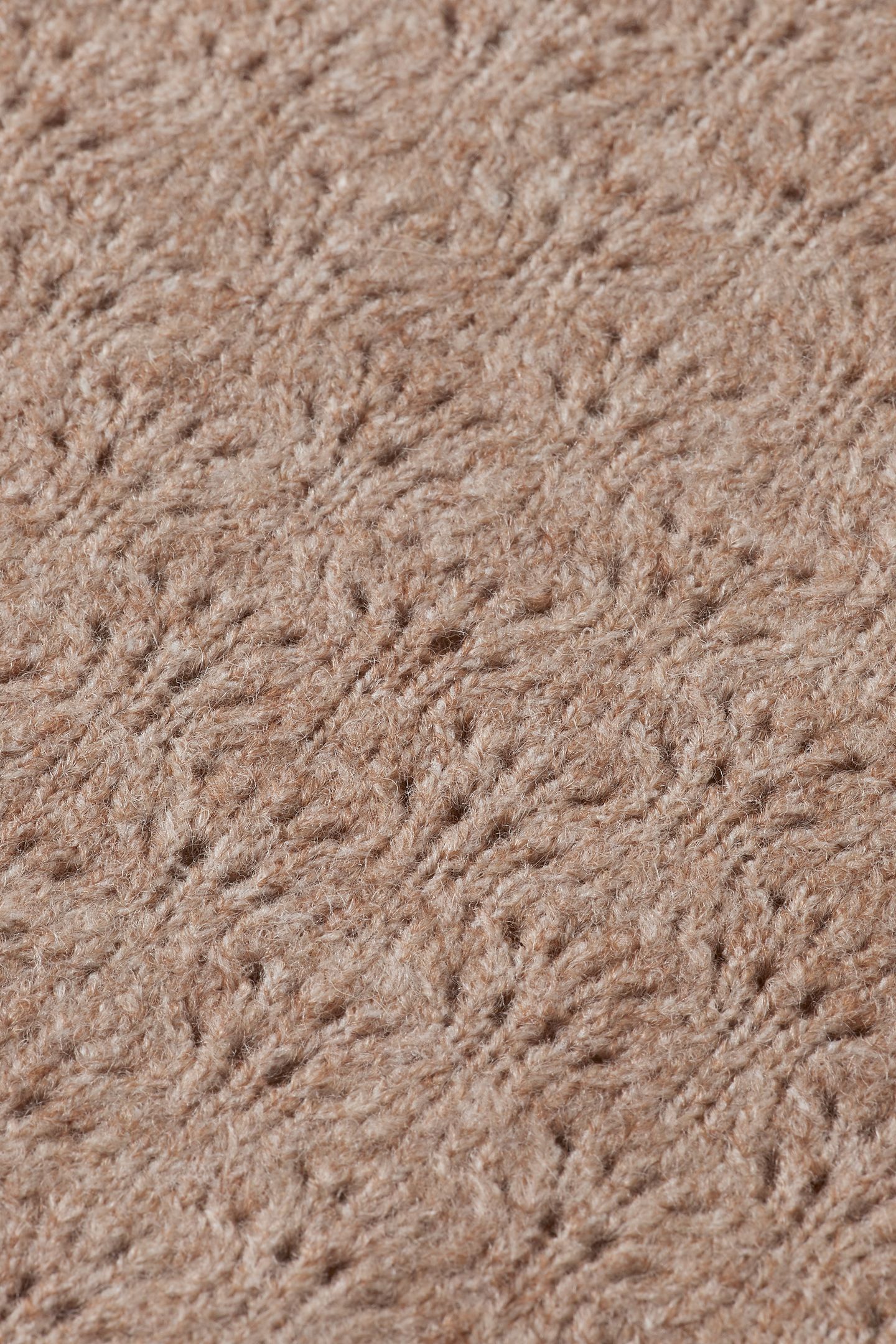 GIRL LIGHTWEIGHT AJOUR-KNITTED PULLOVER EGGNOG MELANGE 3