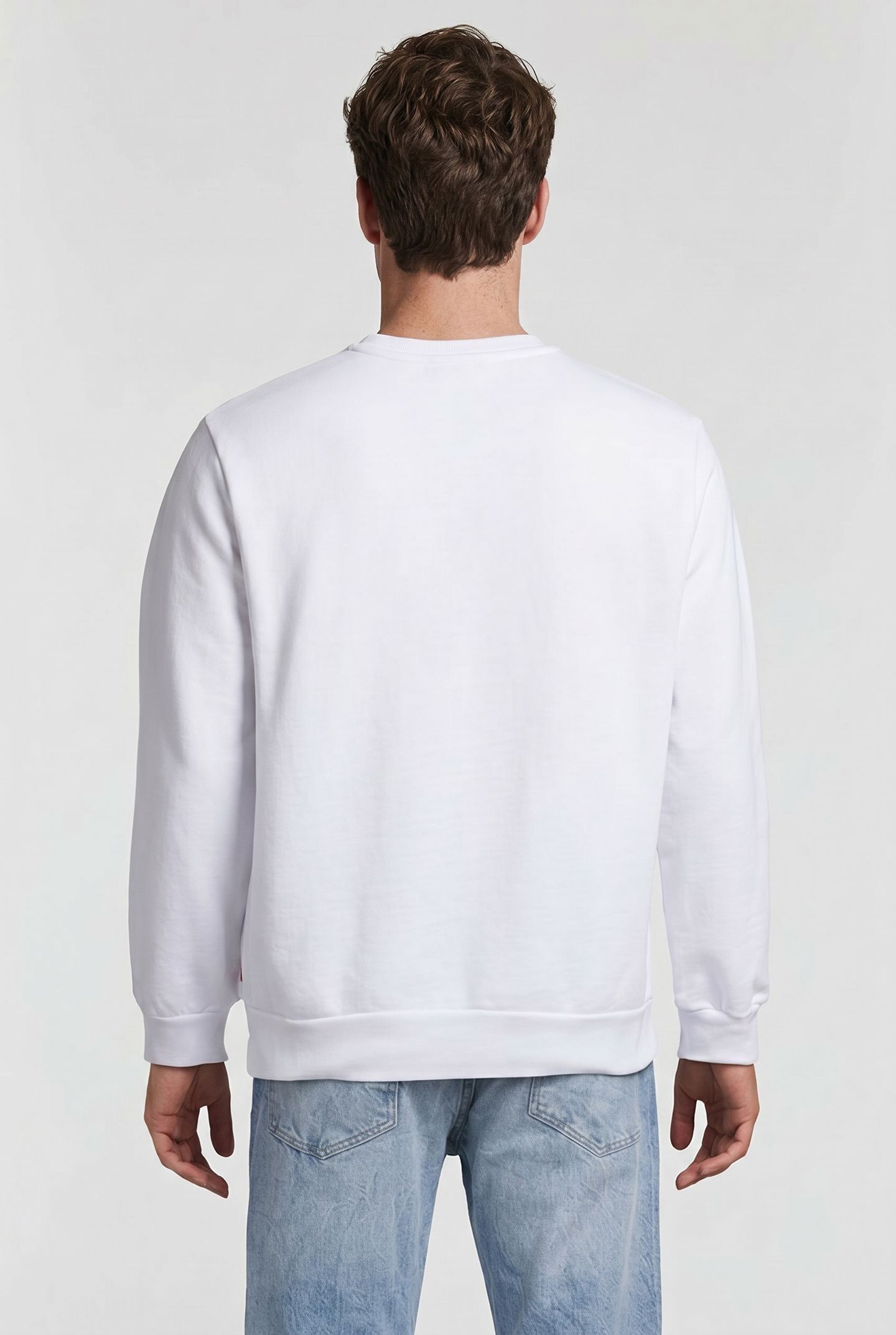 GRAPHIC SWEATSHIRT BATWING OUTLINED WHITE 2