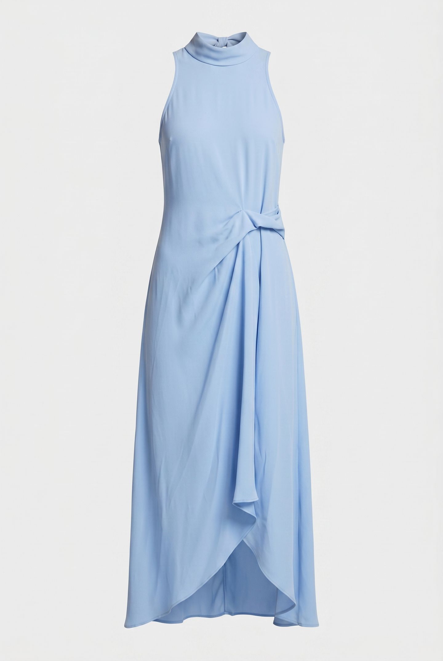 DRAPE TUCK MIDI DRESS PALE BLUE 3