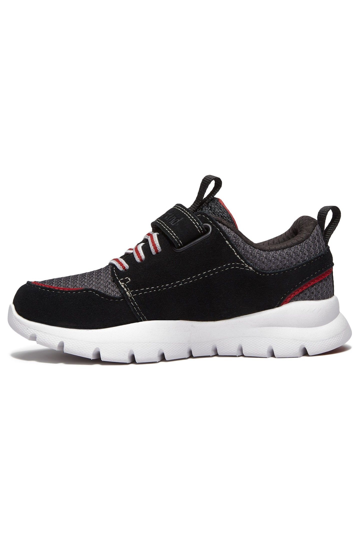 BOROUGHS PROJECT LOW HOOK & LOOP SNEAKER BLACK SUEDE 9