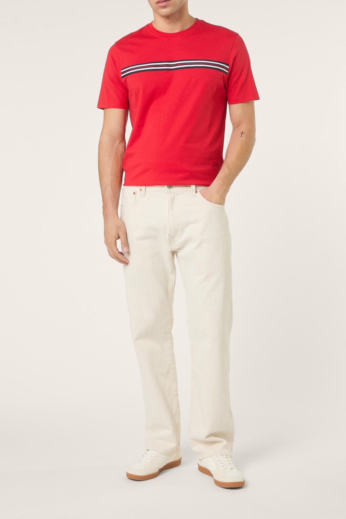 DIECIMO REGULAR HERITAGE TAPE T-SHIRT TRUE RED 2