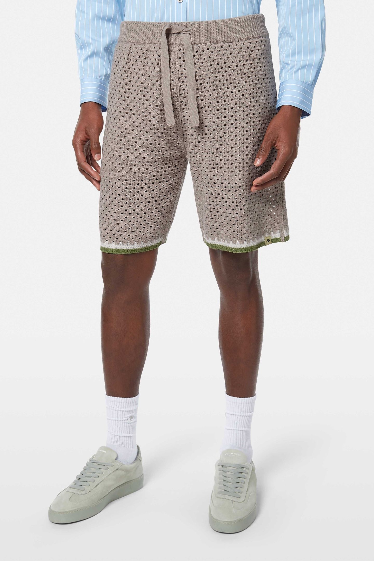 CROCHET KNITTED SHORT HIGHWAY GREY 2