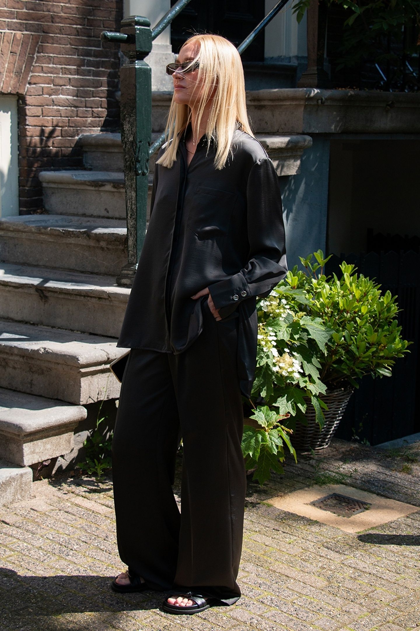 JULES SATIN SMART PANTS URBAN GREY 1