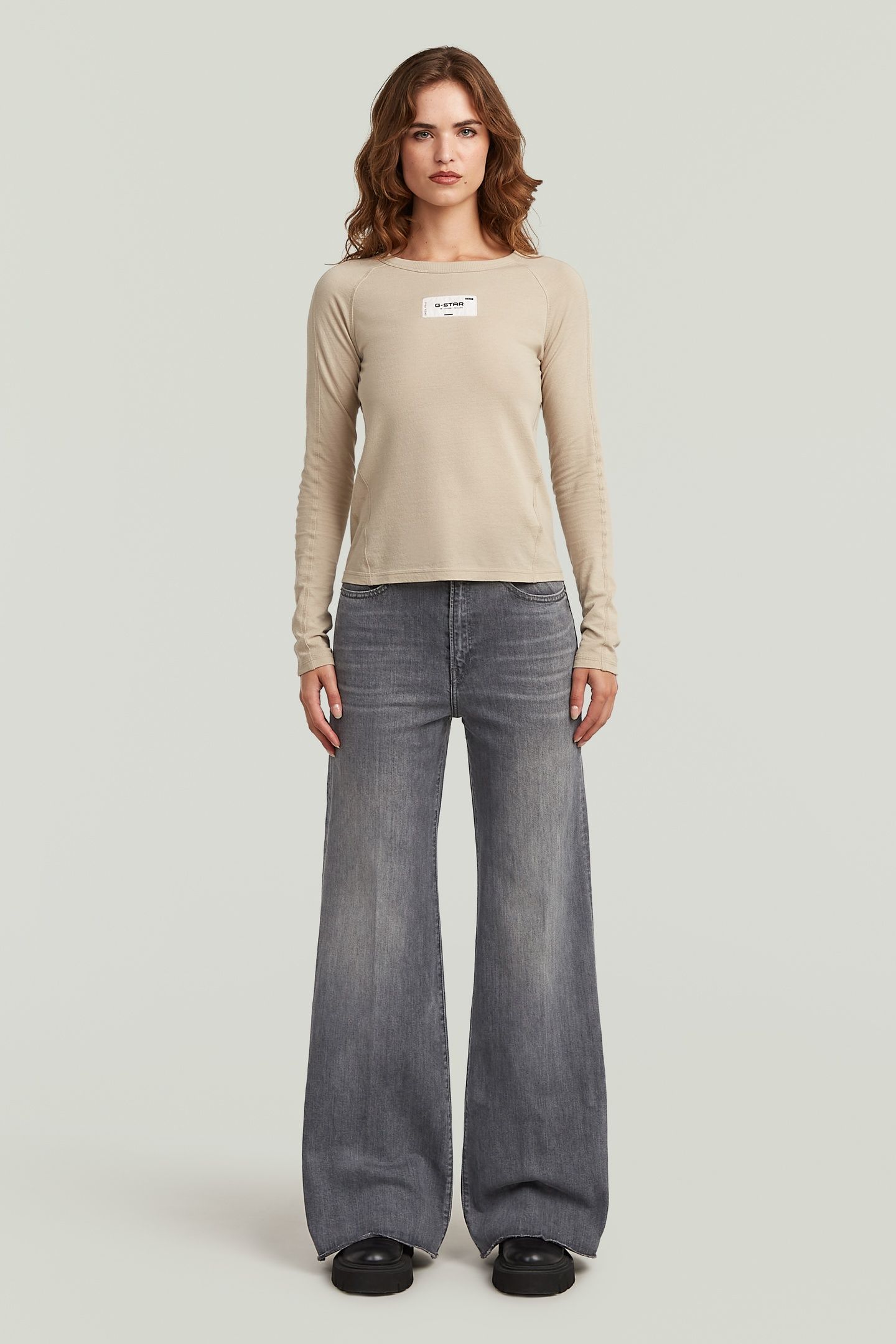 DECK ULTRA HIGH WIDE LEG  JEANS GREY 4
