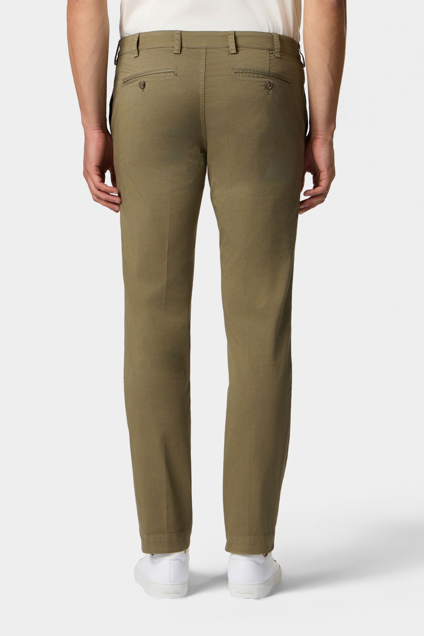 REGULAR FIT STRETCH COTTON GABARDINE COMFORT CHINO MILITARY 3