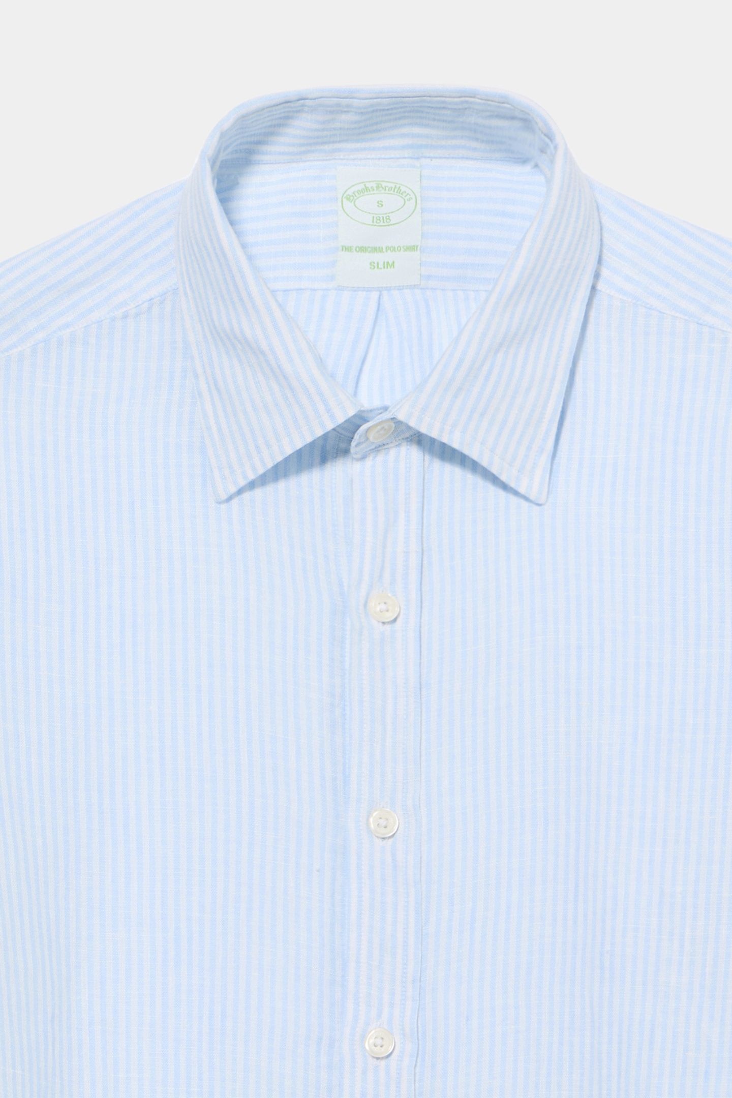 CLASSIC COLLAR SHIRT LINEN LIGHT BLUE 4