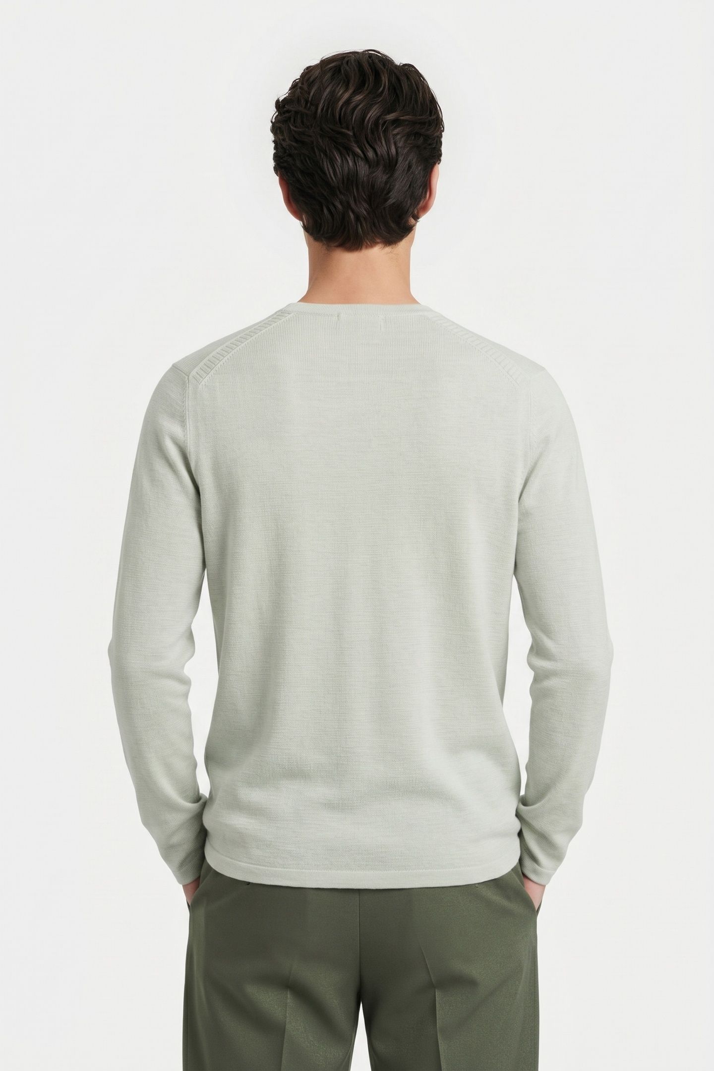 V-NECK ORGANIC COTTON TEAL 2