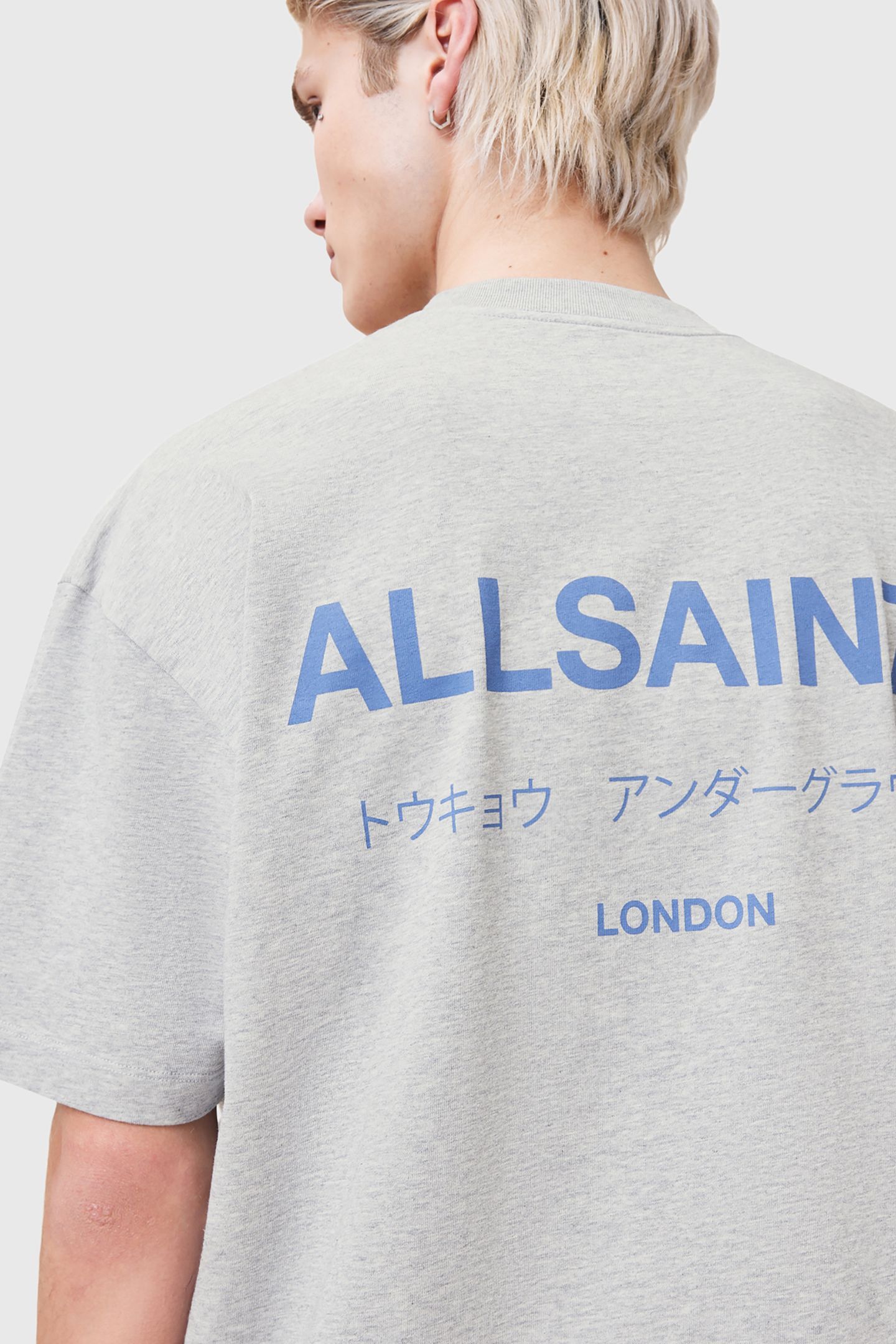 UNDERGROUND SS CREW GREY MARL/BLUE 7